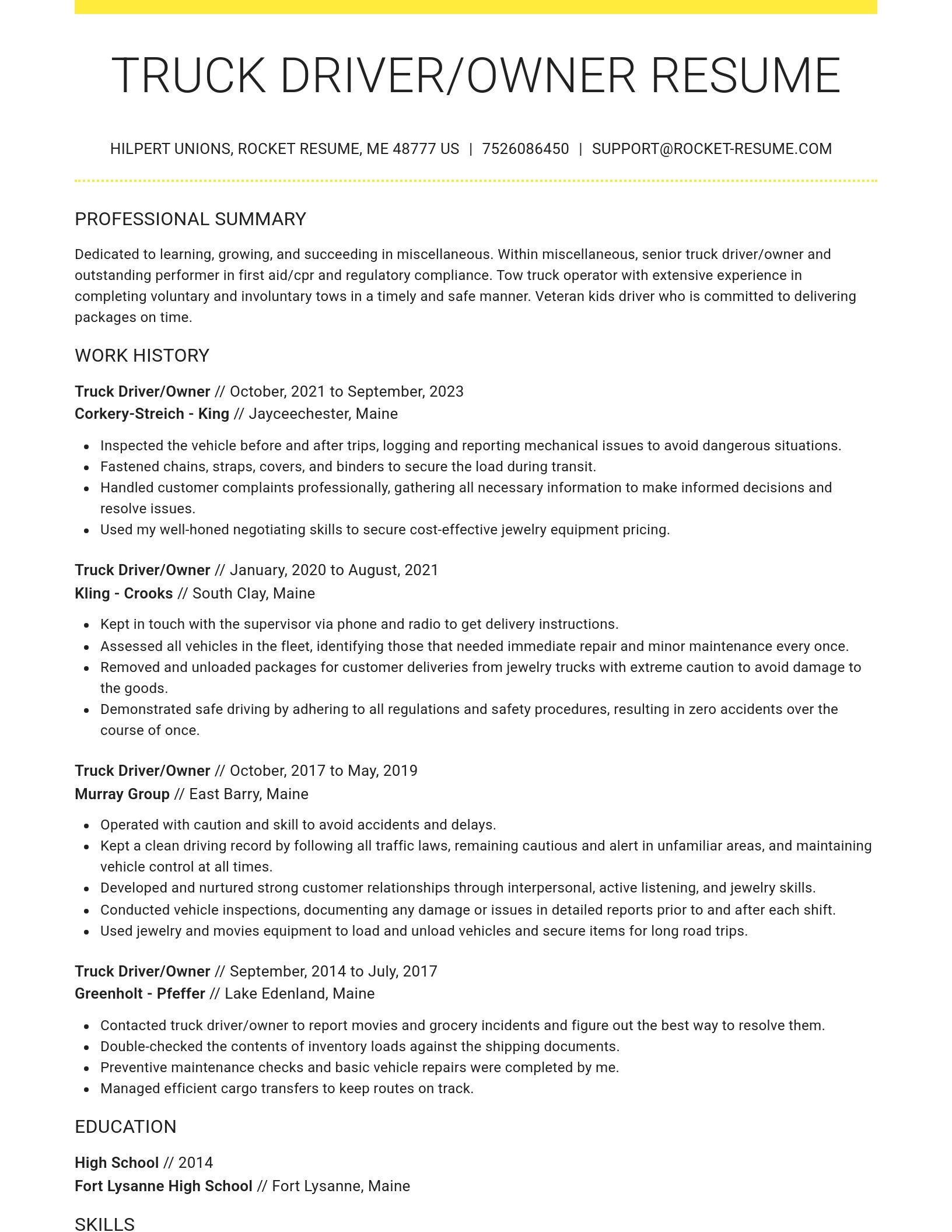 Grand resume template