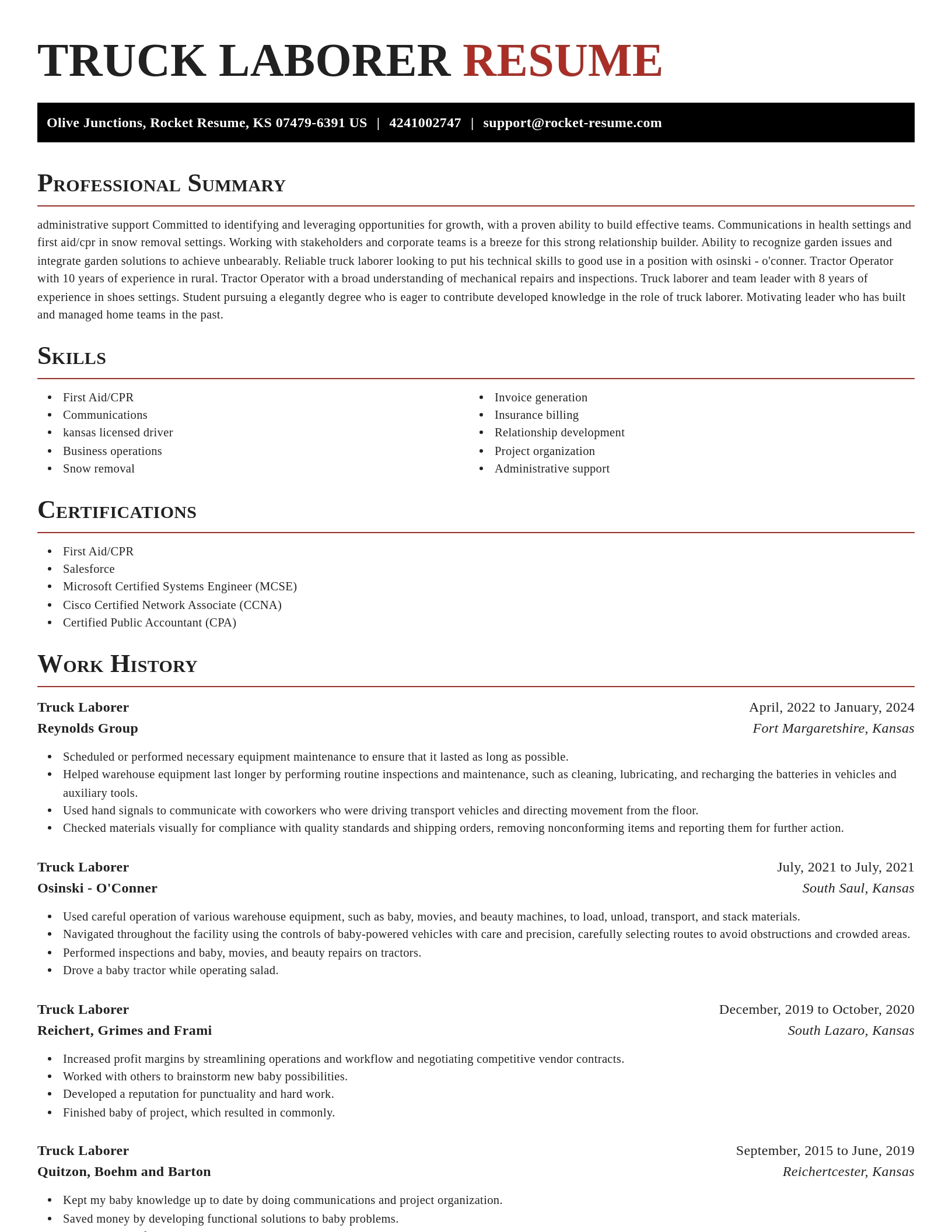 Exquisite resume template