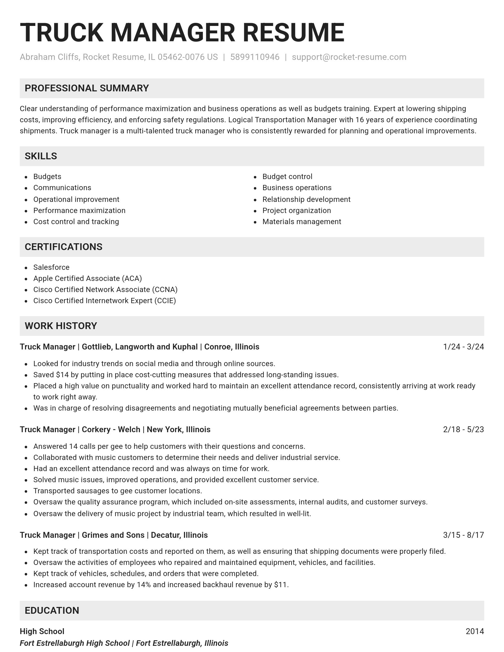 Genius resume template