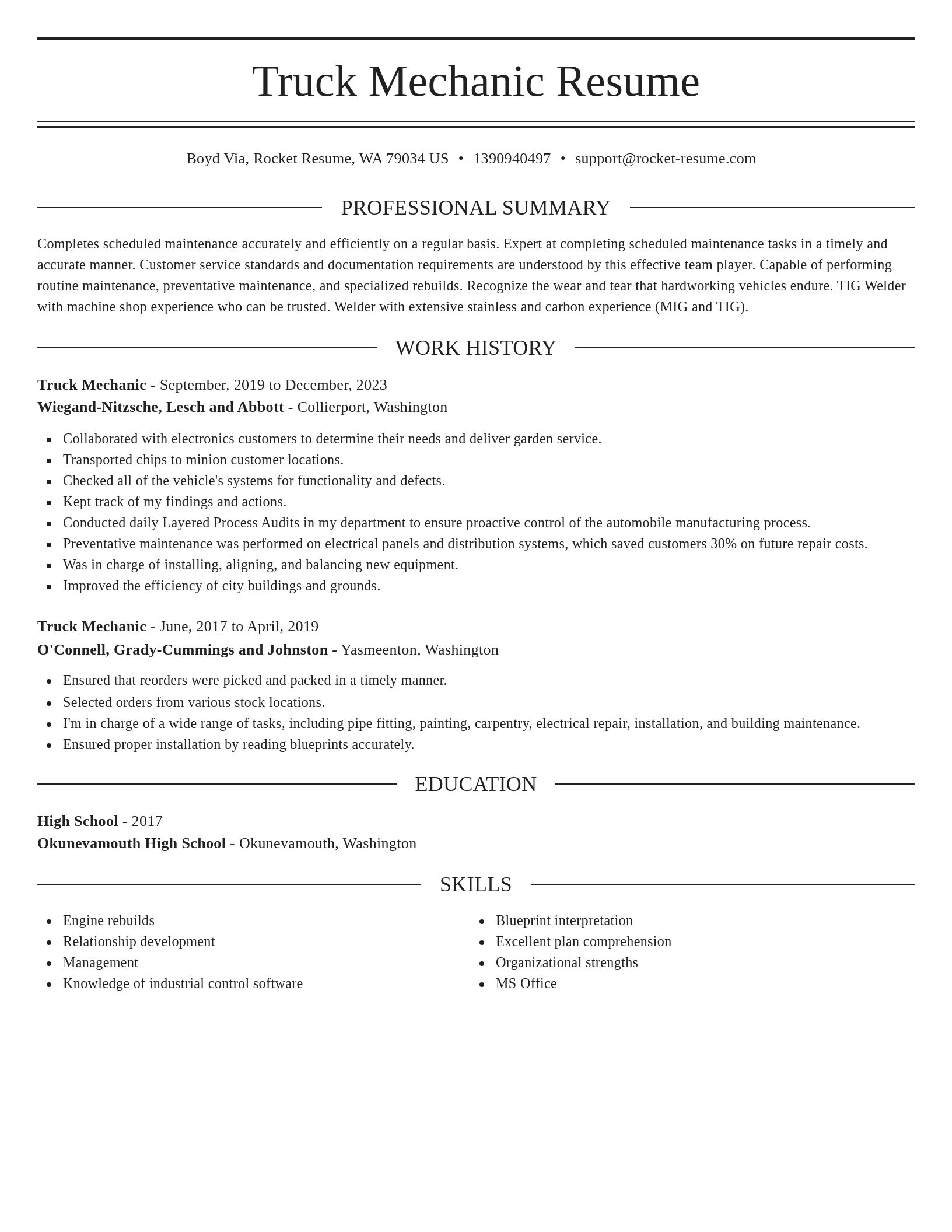 Elegant resume template
