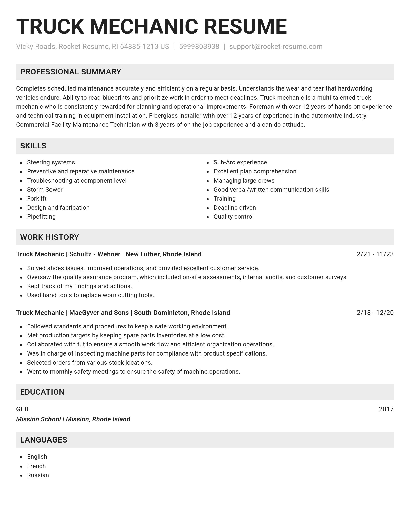 Genius resume template