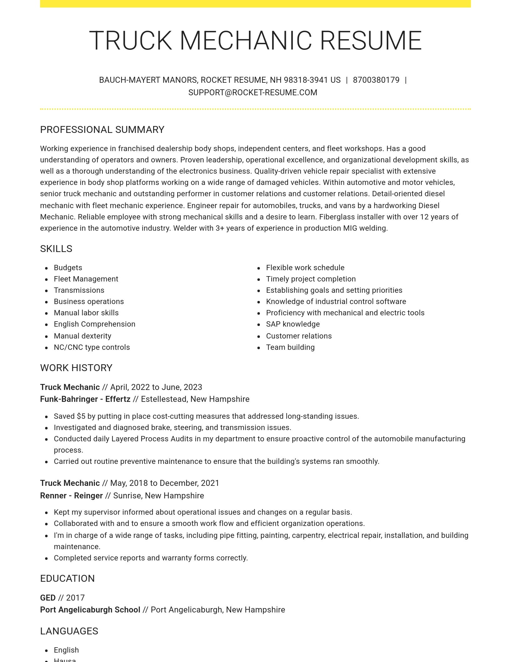 Grand resume template