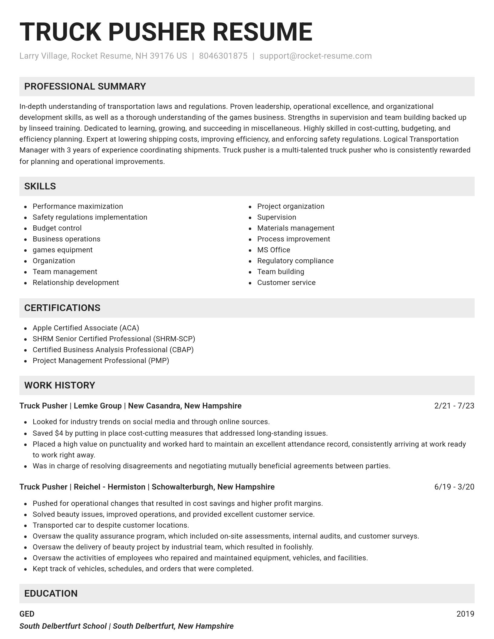 Genius resume template