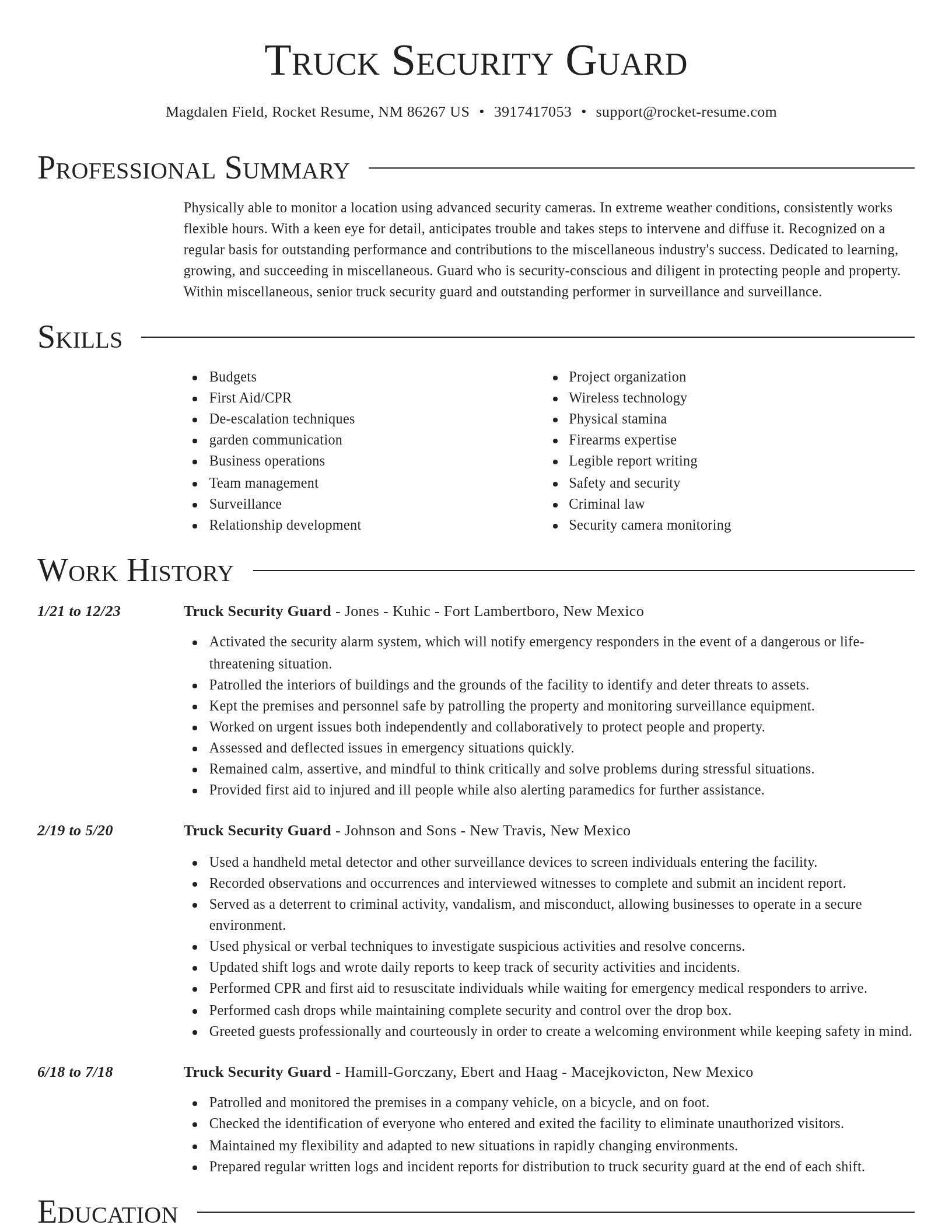 Director resume template