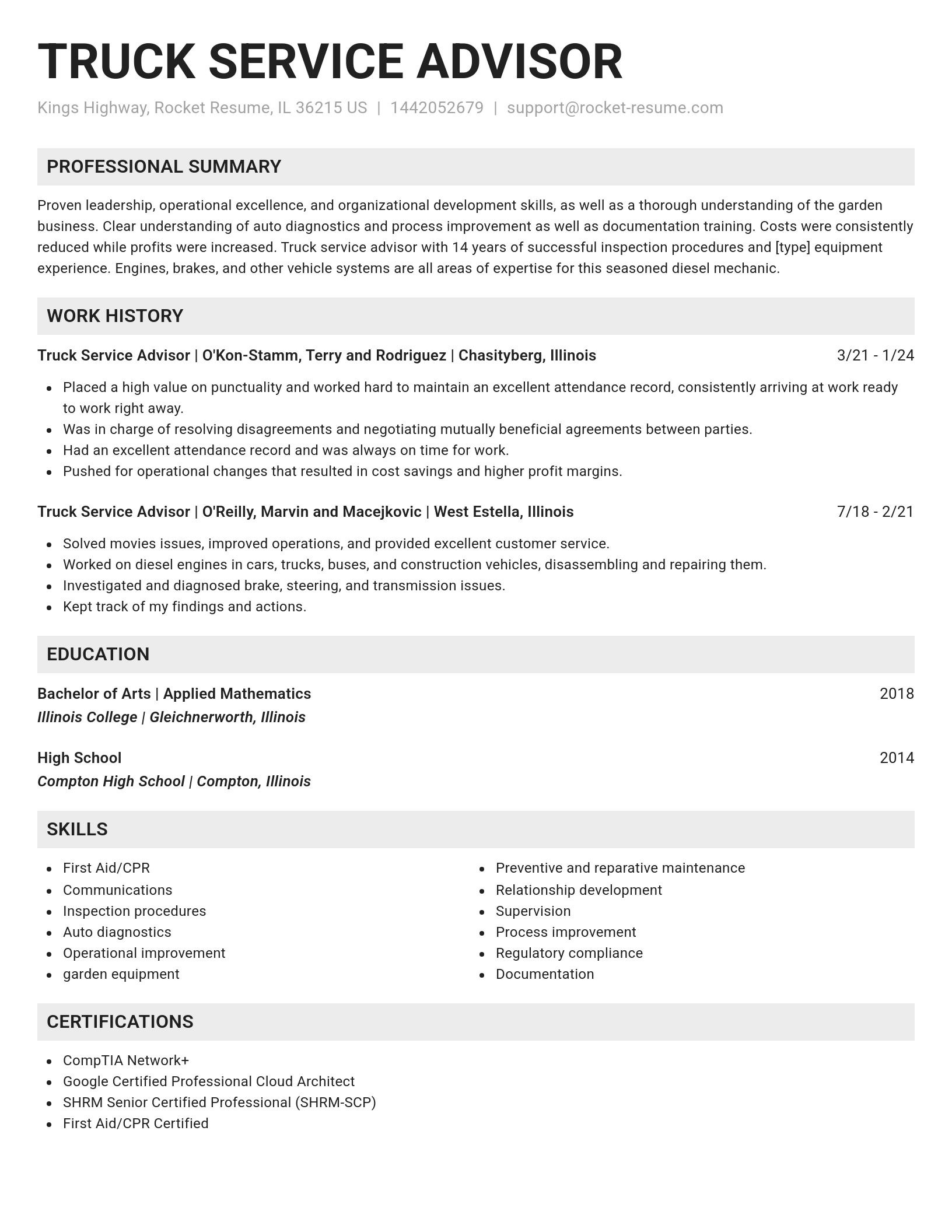 Genius resume template
