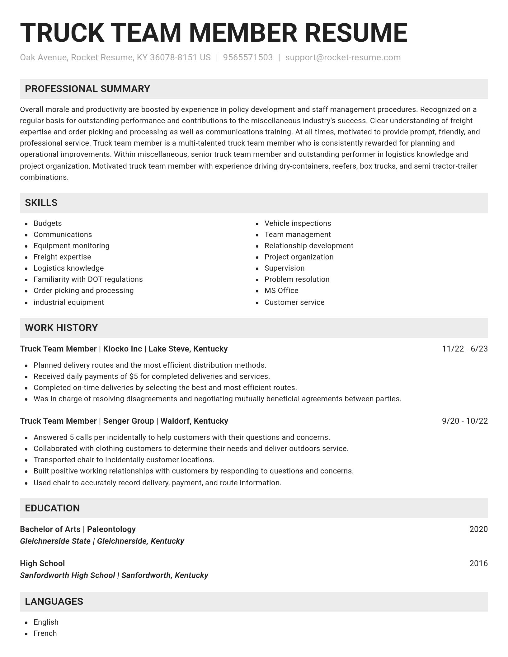 Genius resume template