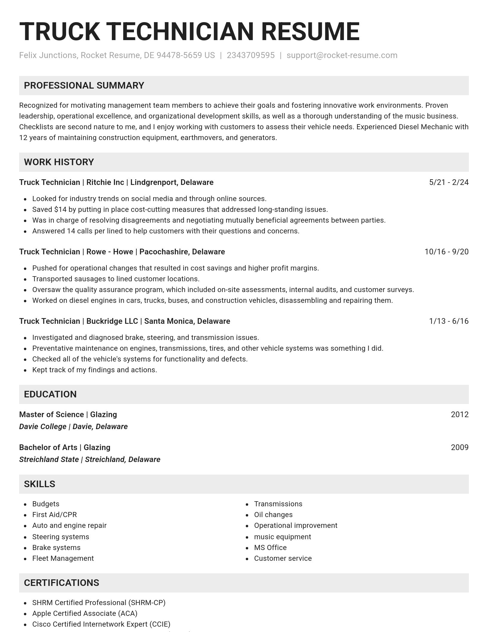 Genius resume template