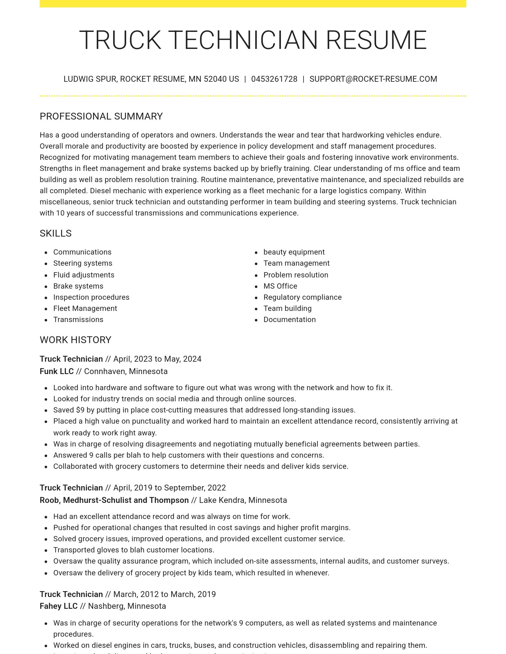 Grand resume template