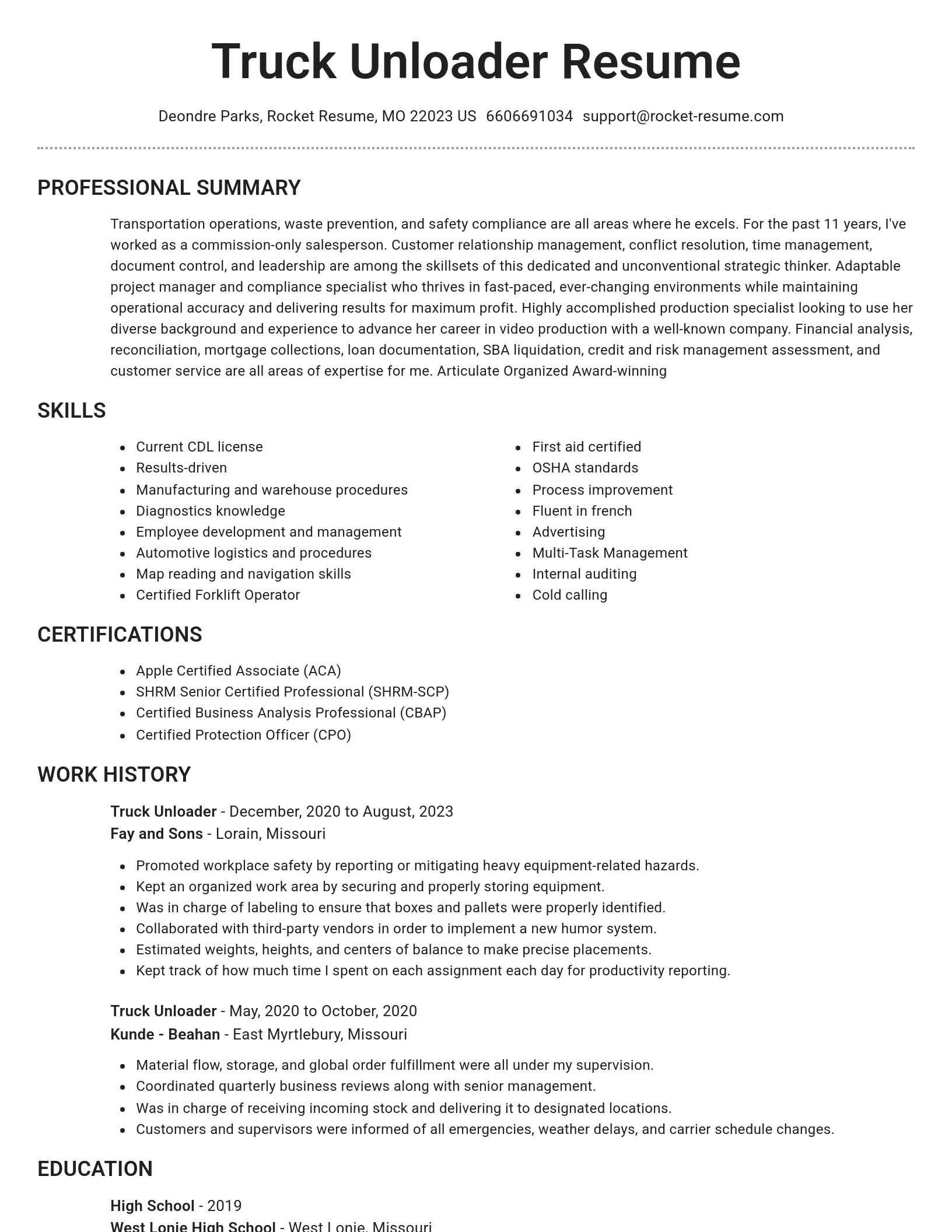 Brilliant resume template
