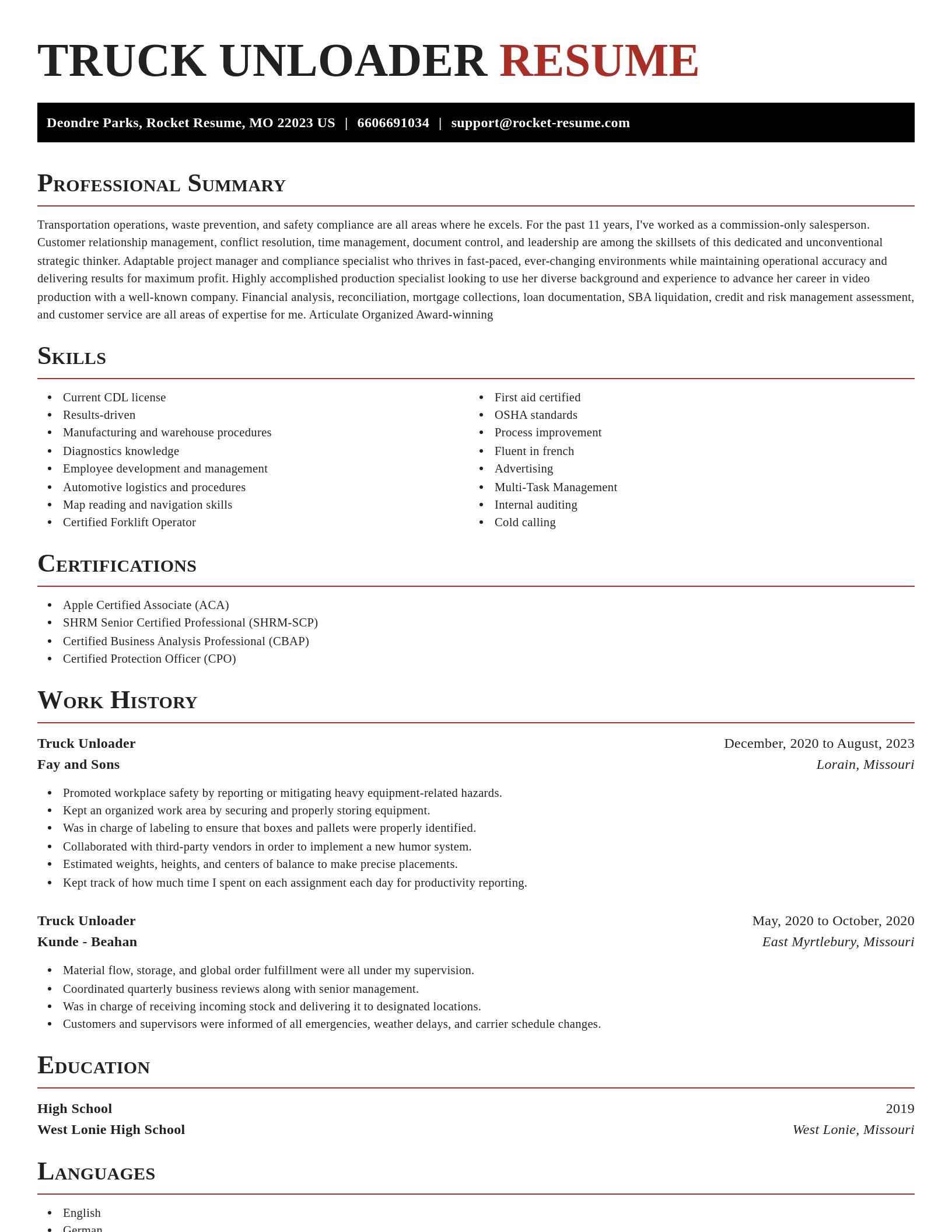 Exquisite resume template