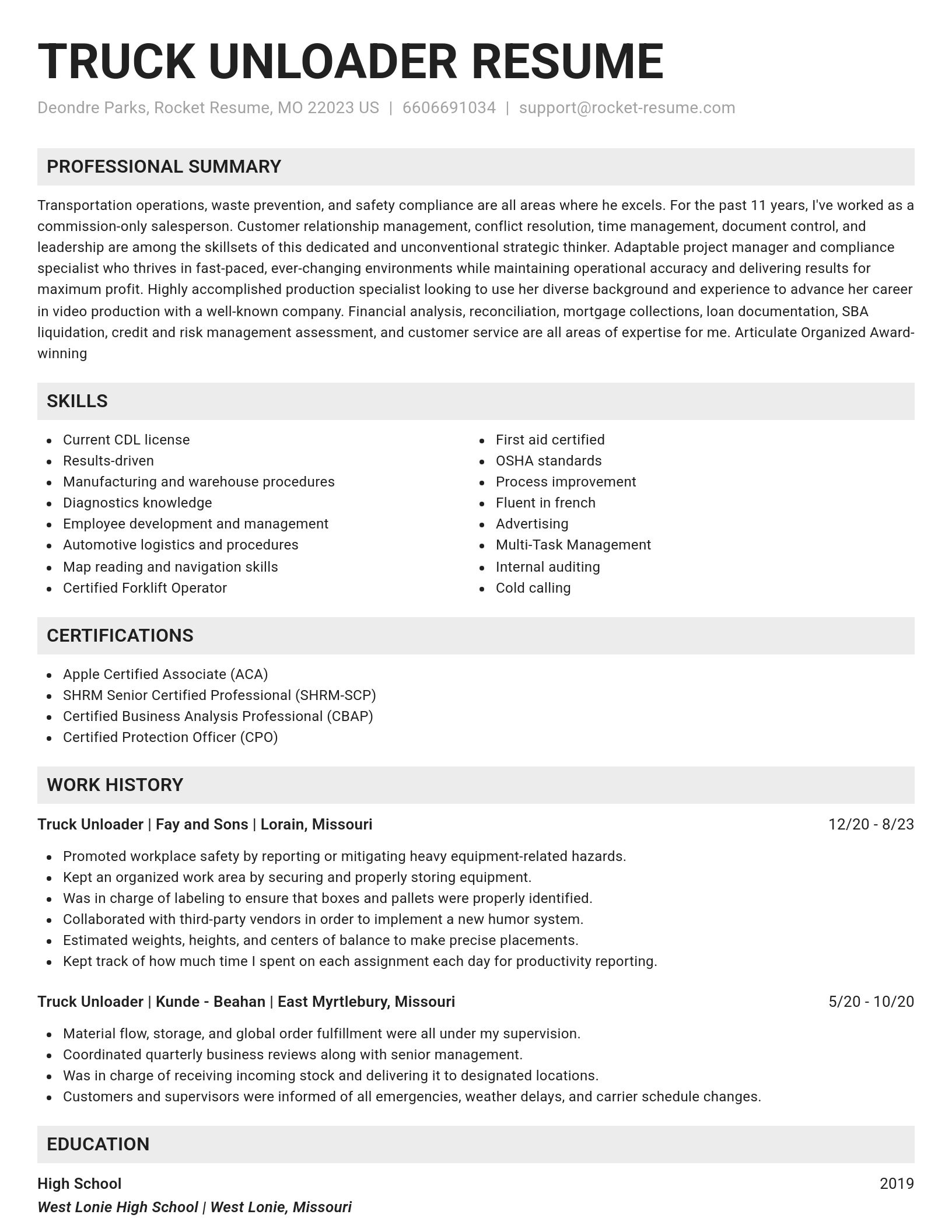 Genius resume template