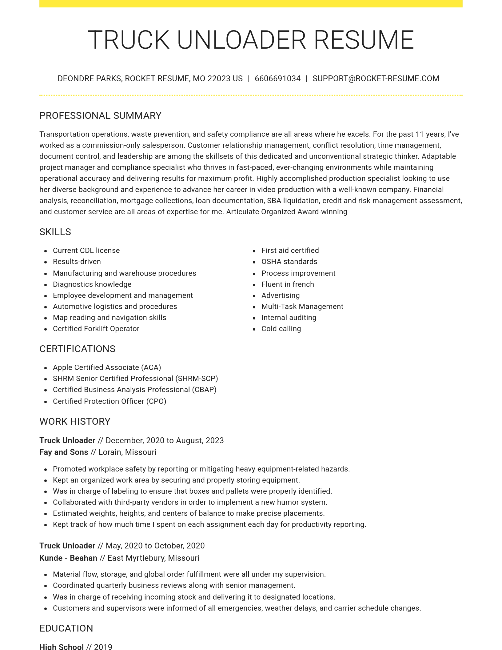 Grand resume template