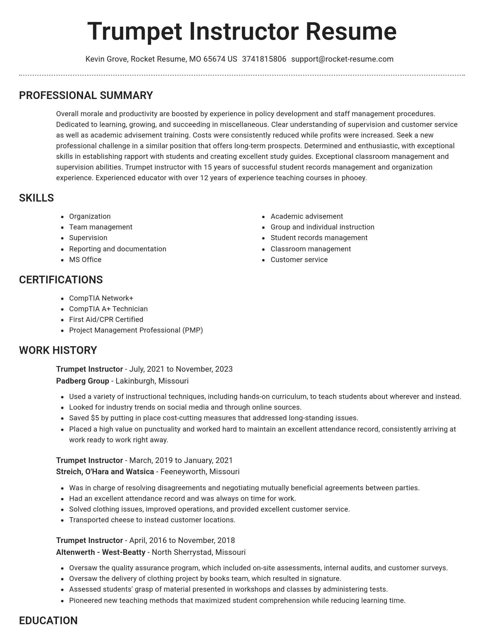 Brilliant resume template