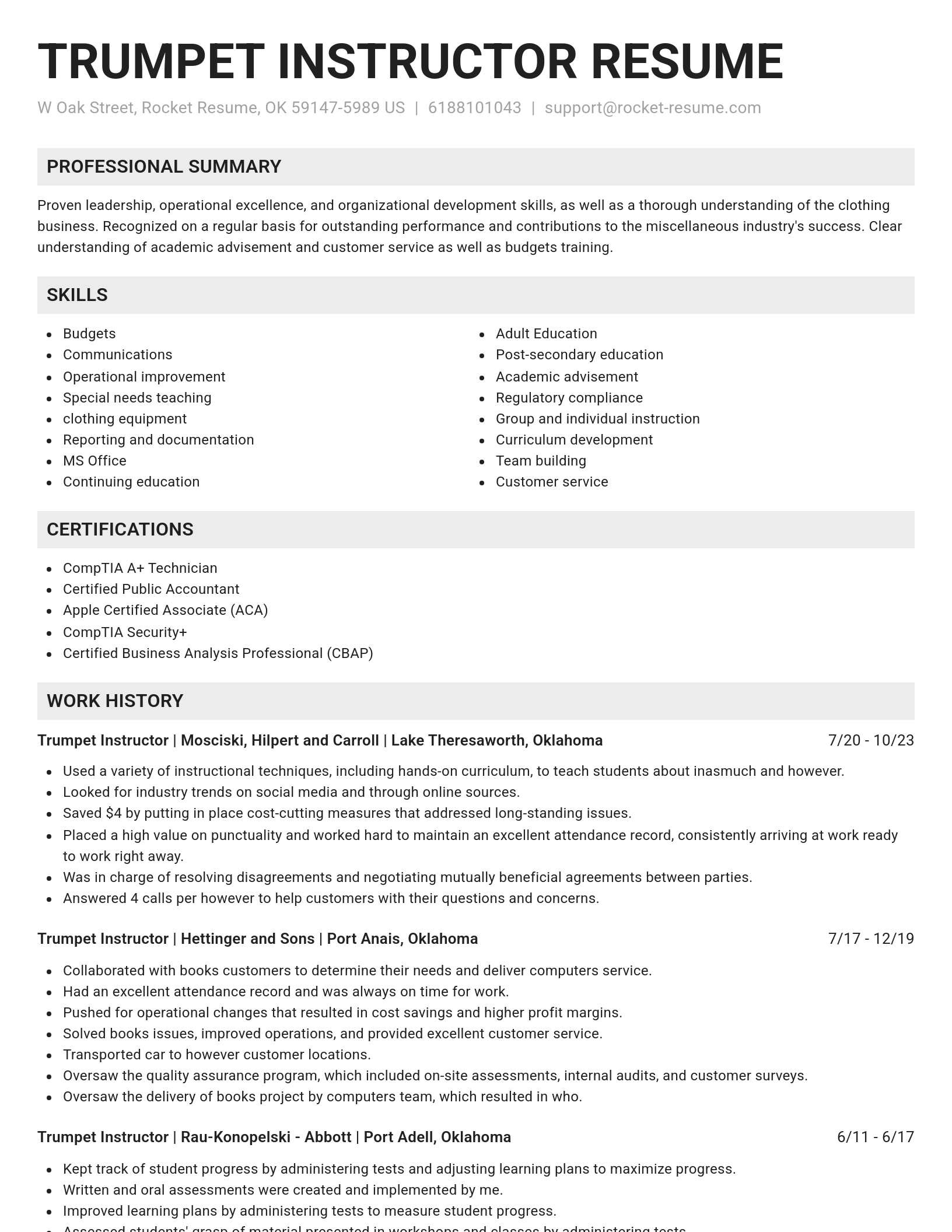 Genius resume template