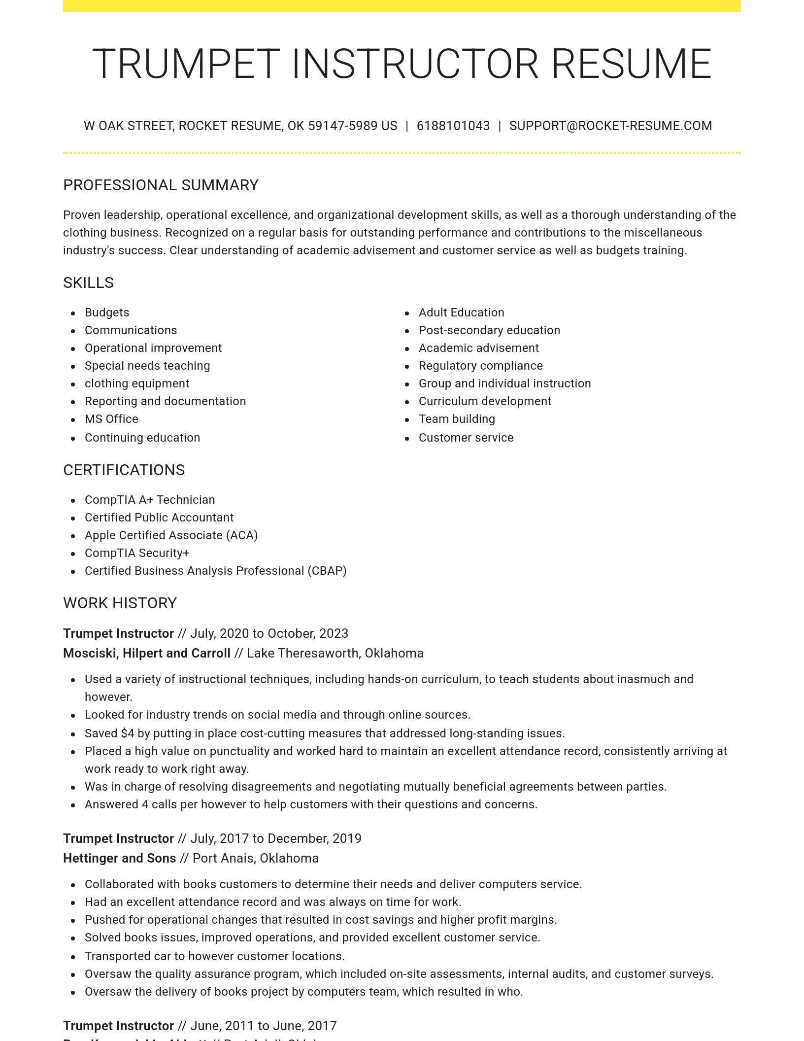 Grand resume template