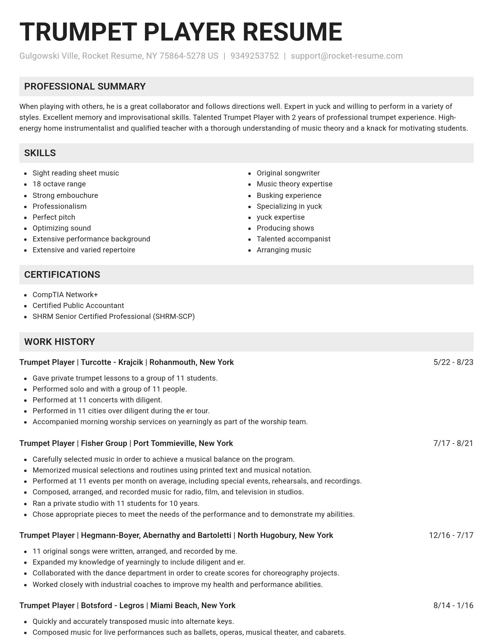 Genius resume template
