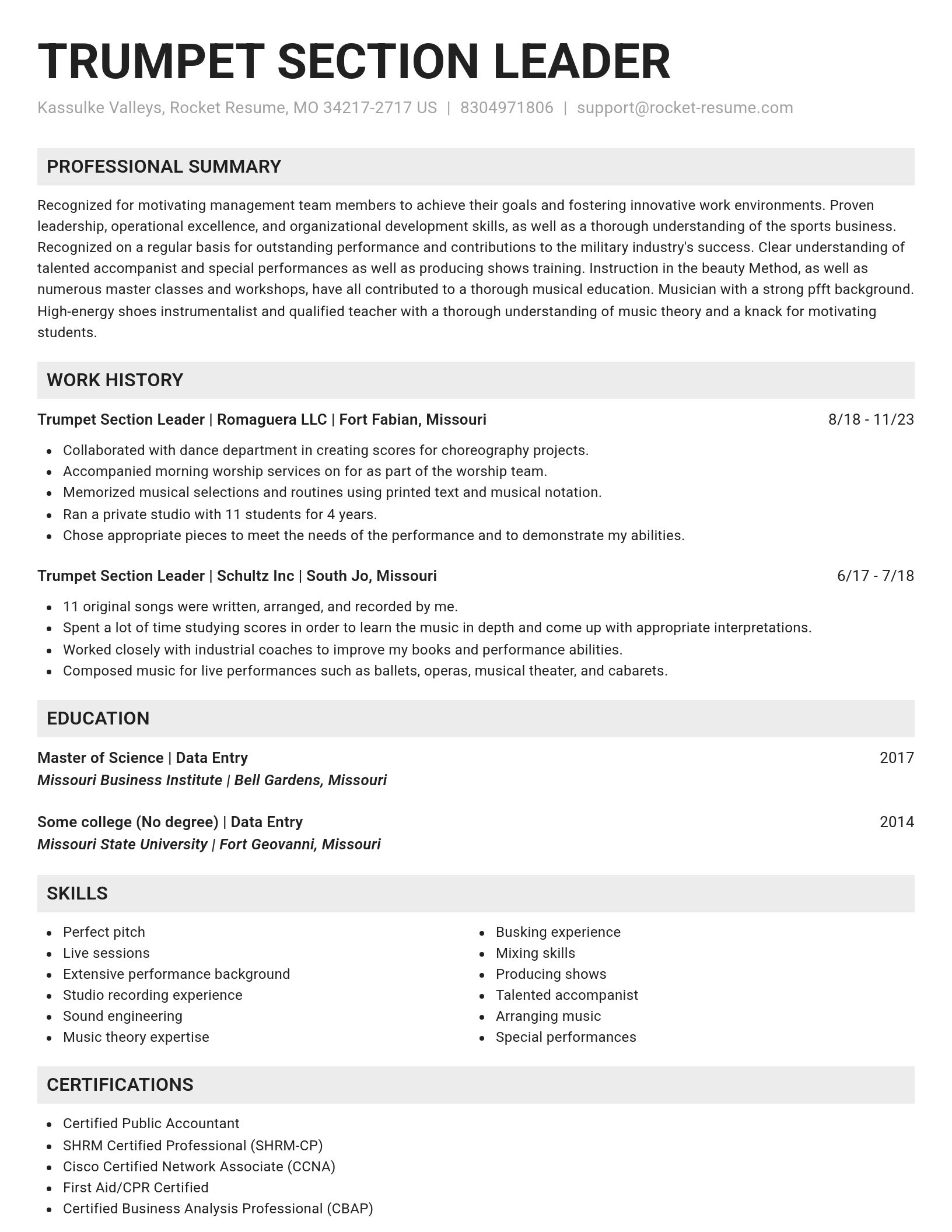 Genius resume template