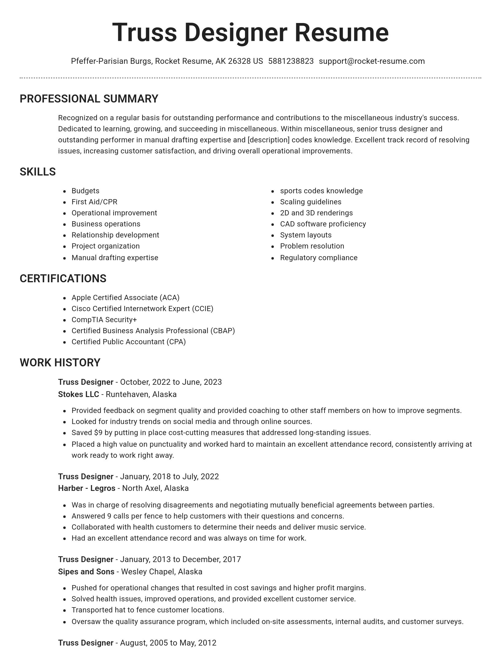 Brilliant resume template