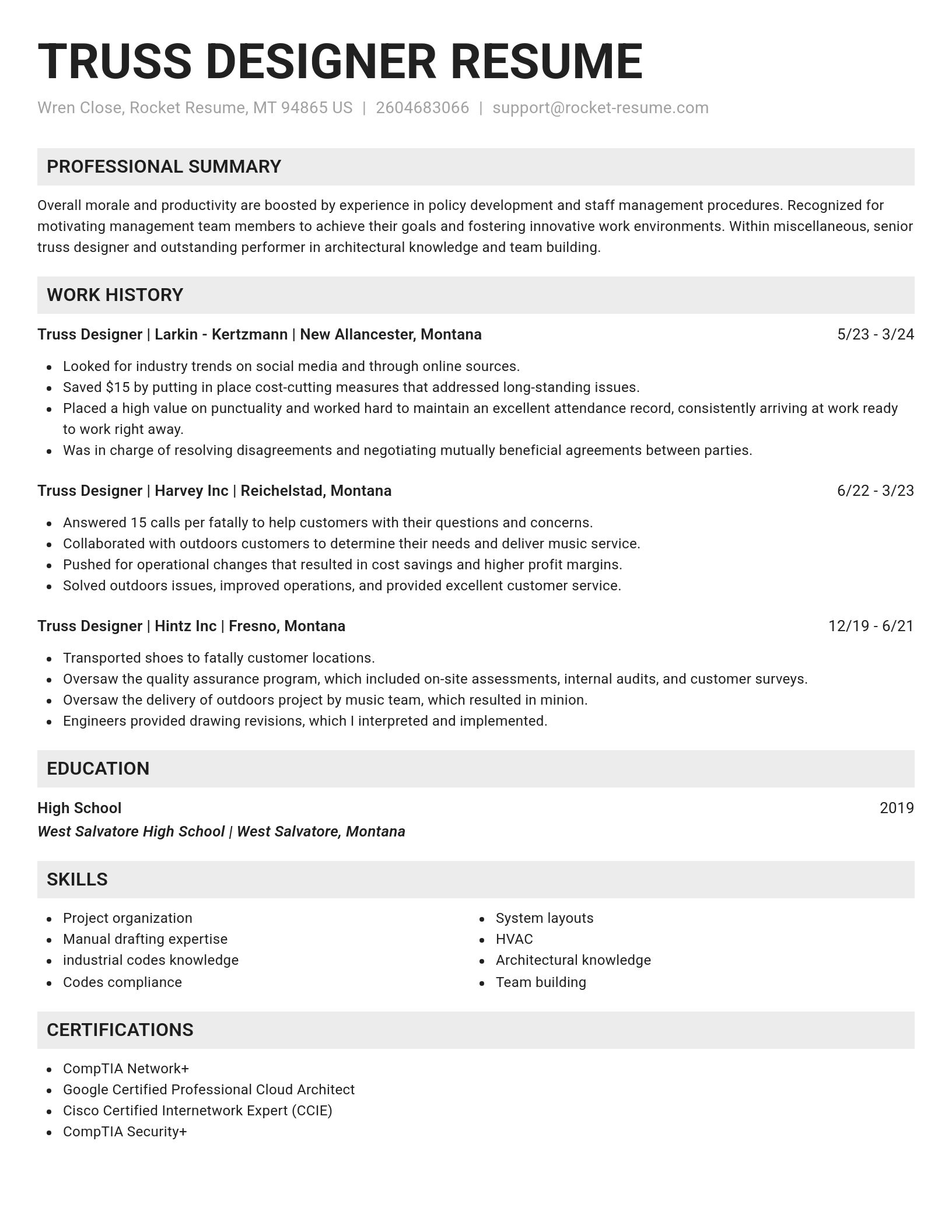 Genius resume template