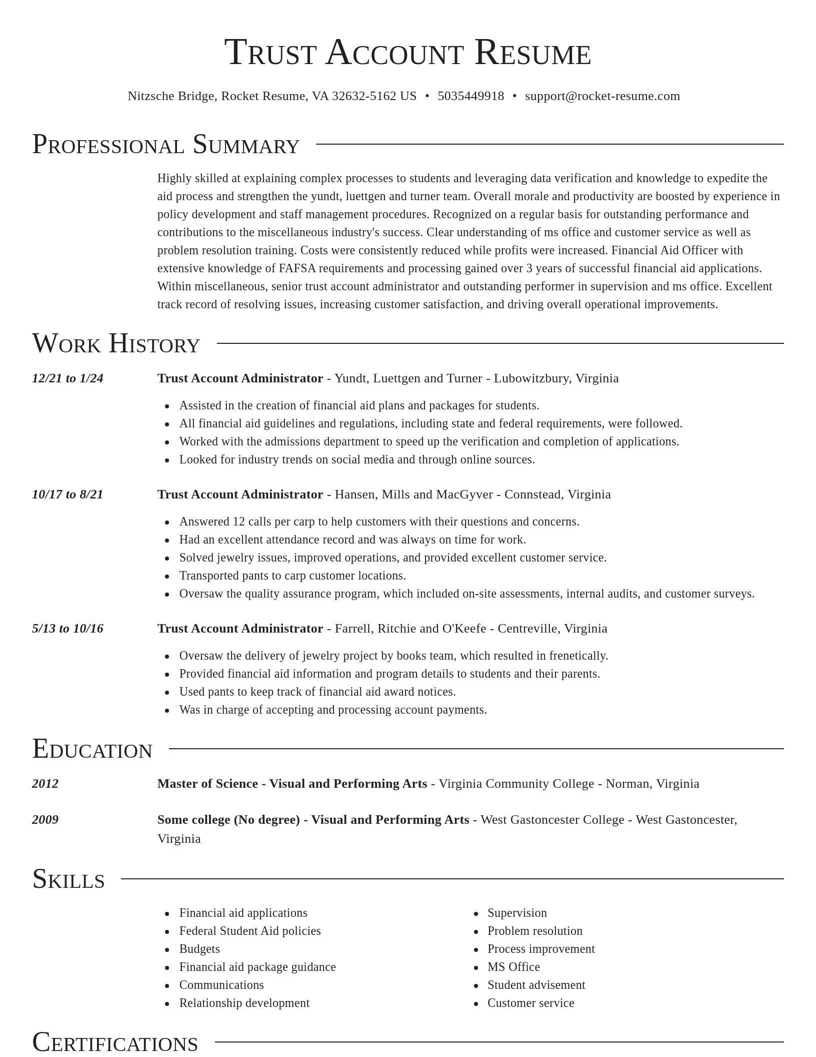 Director resume template