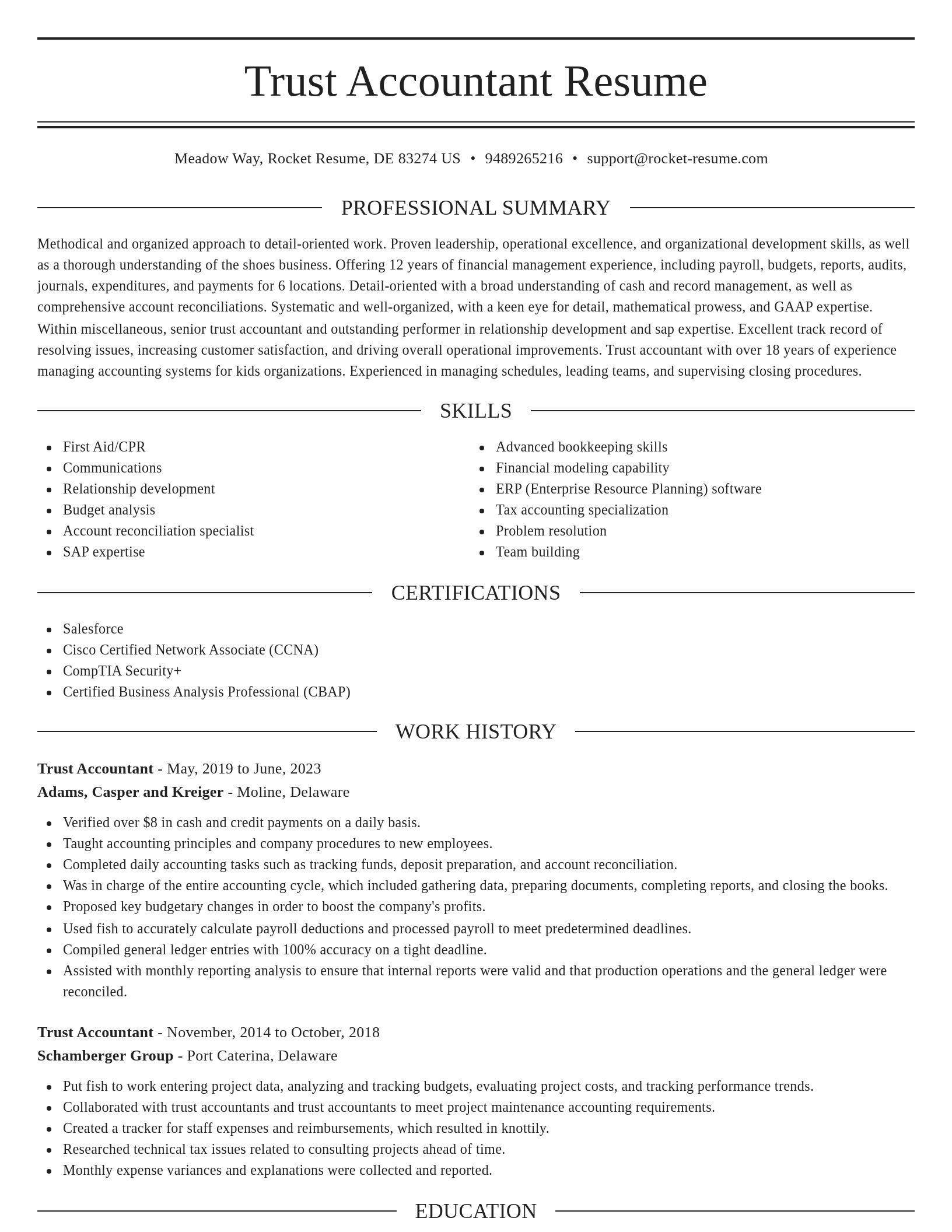 Elegant resume template