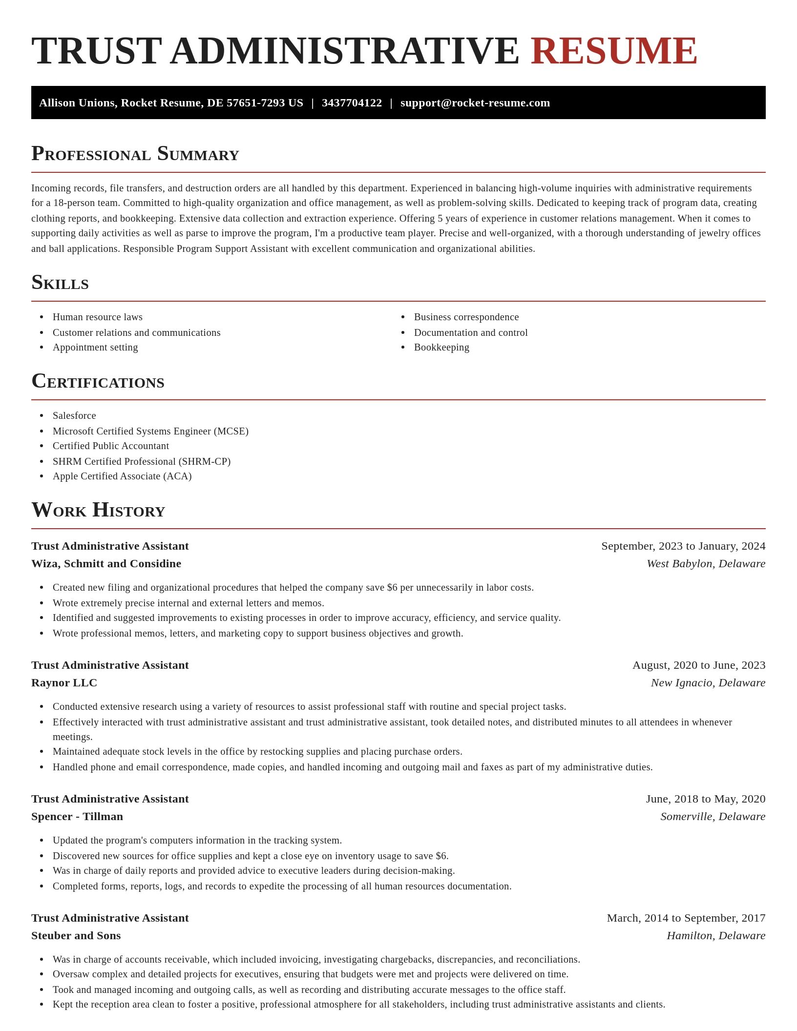 Exquisite resume template