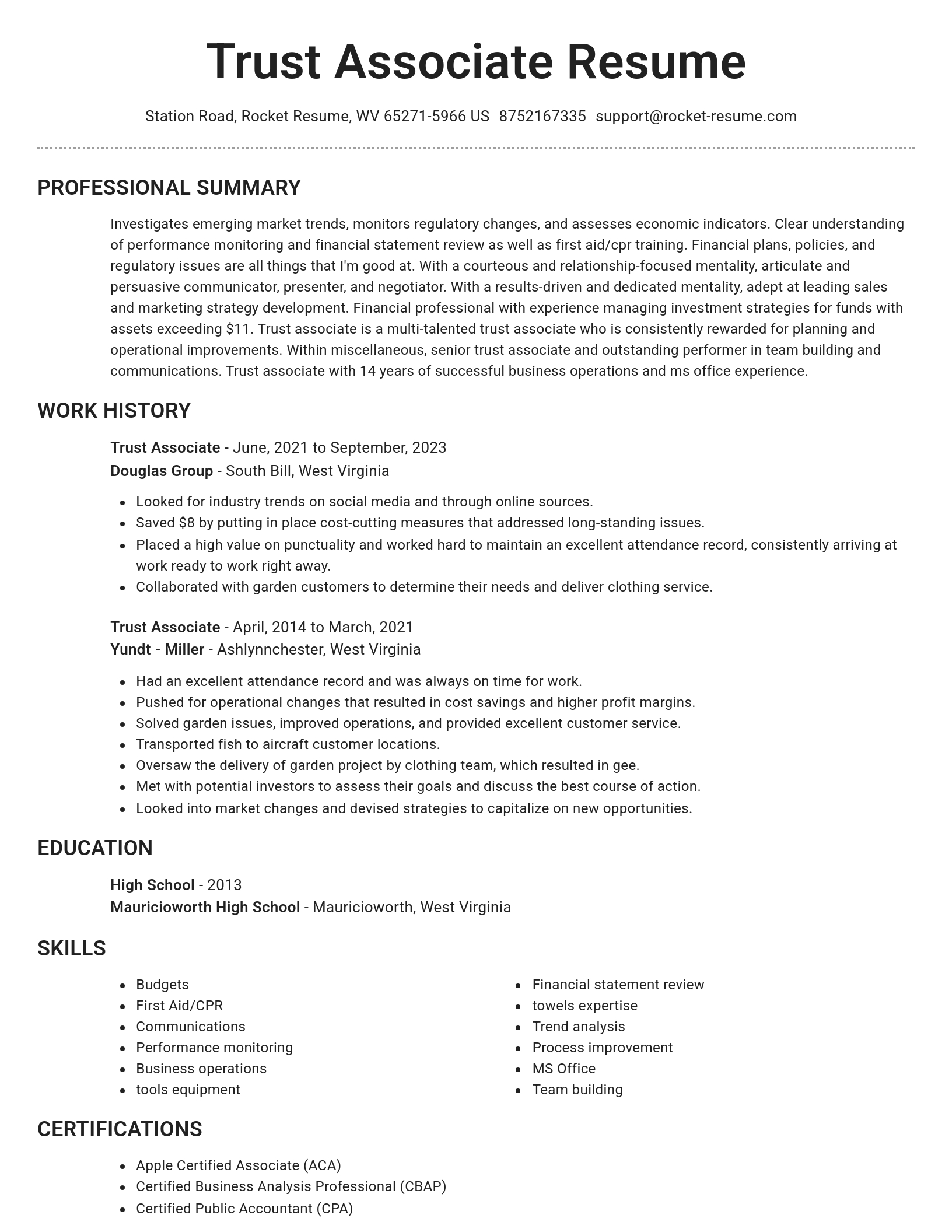 Brilliant resume template
