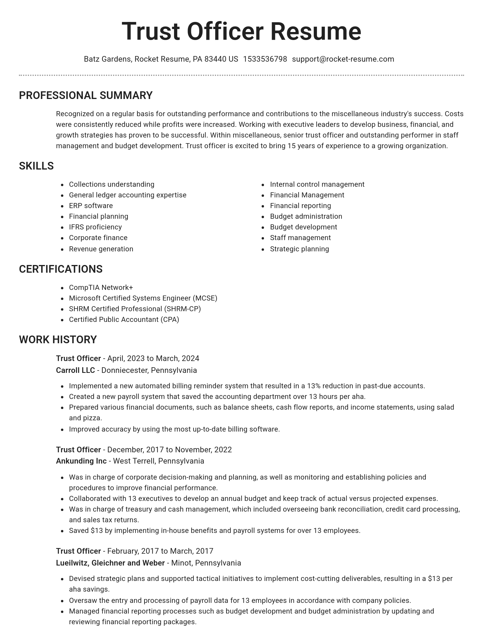 Brilliant resume template