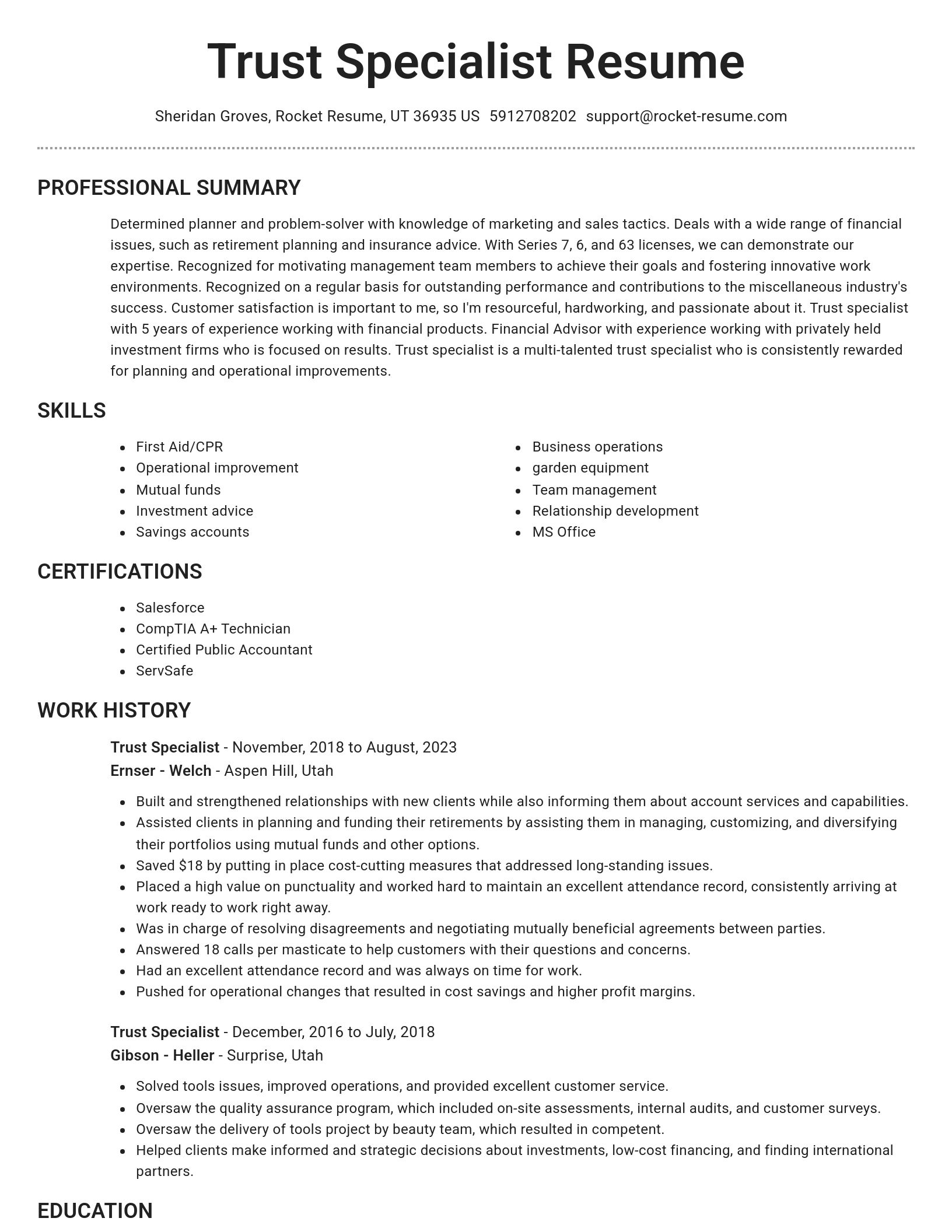 Brilliant resume template