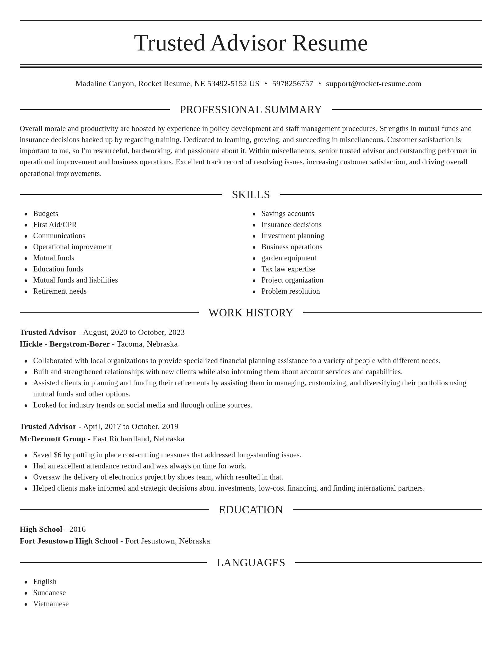 Elegant resume template