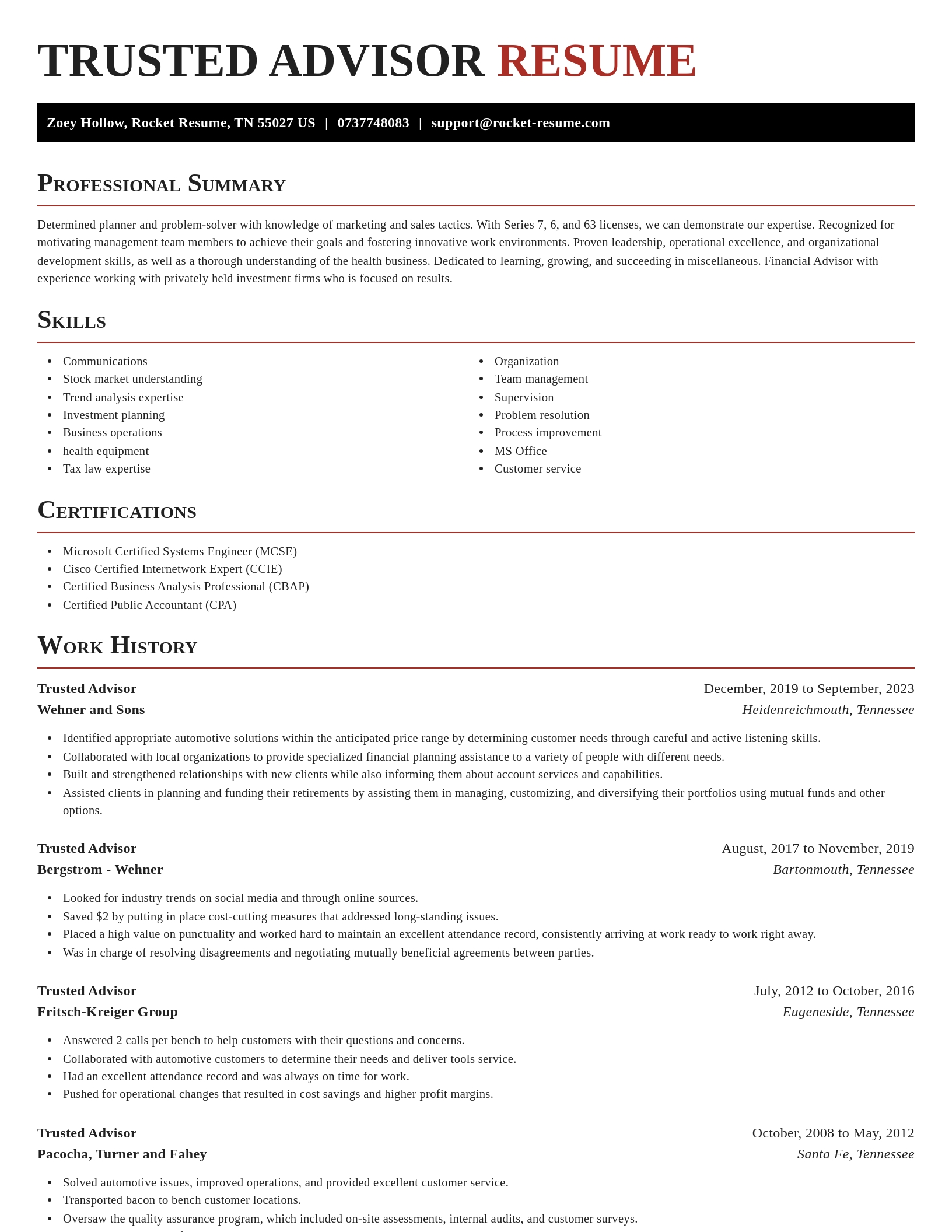 Exquisite resume template