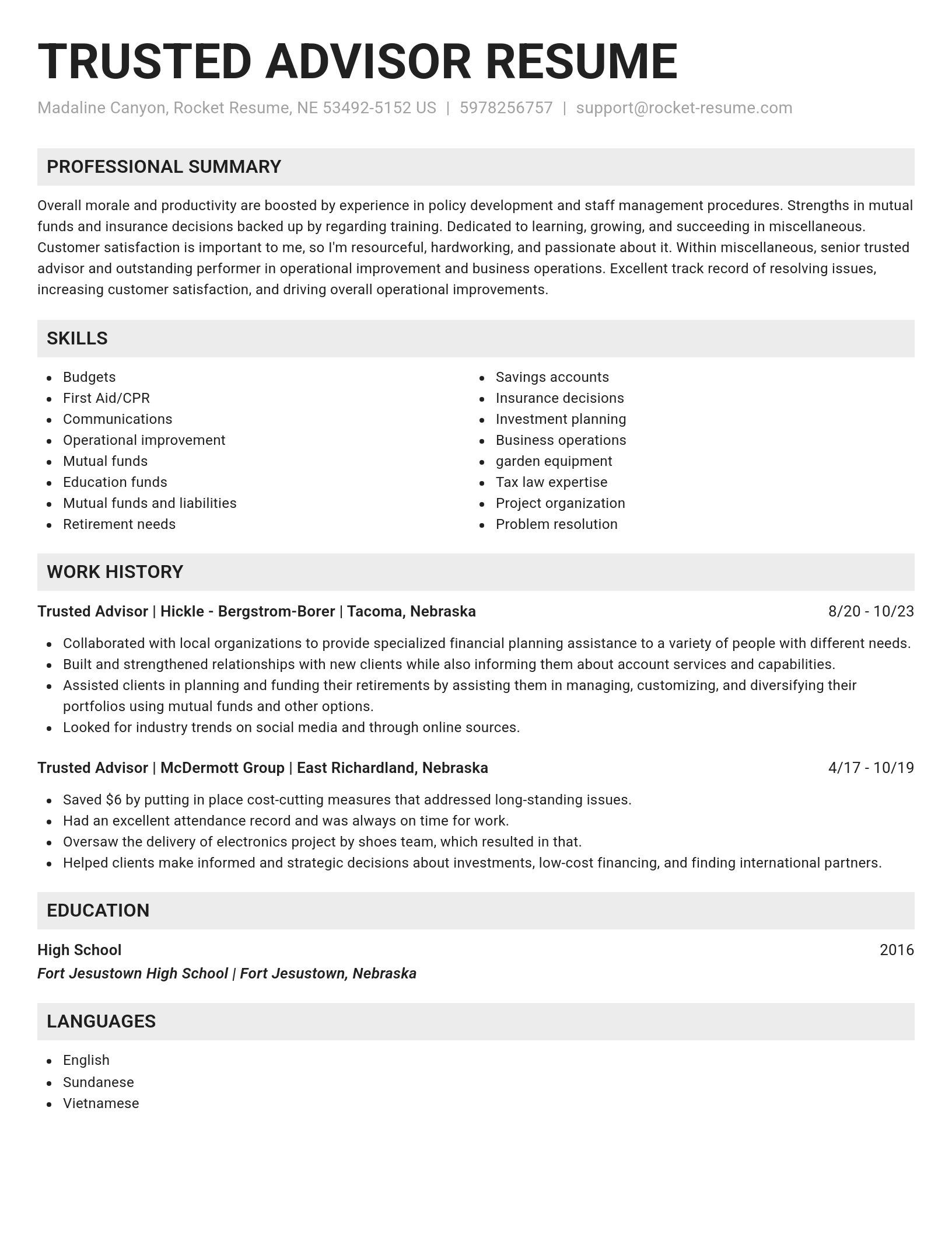 Genius resume template