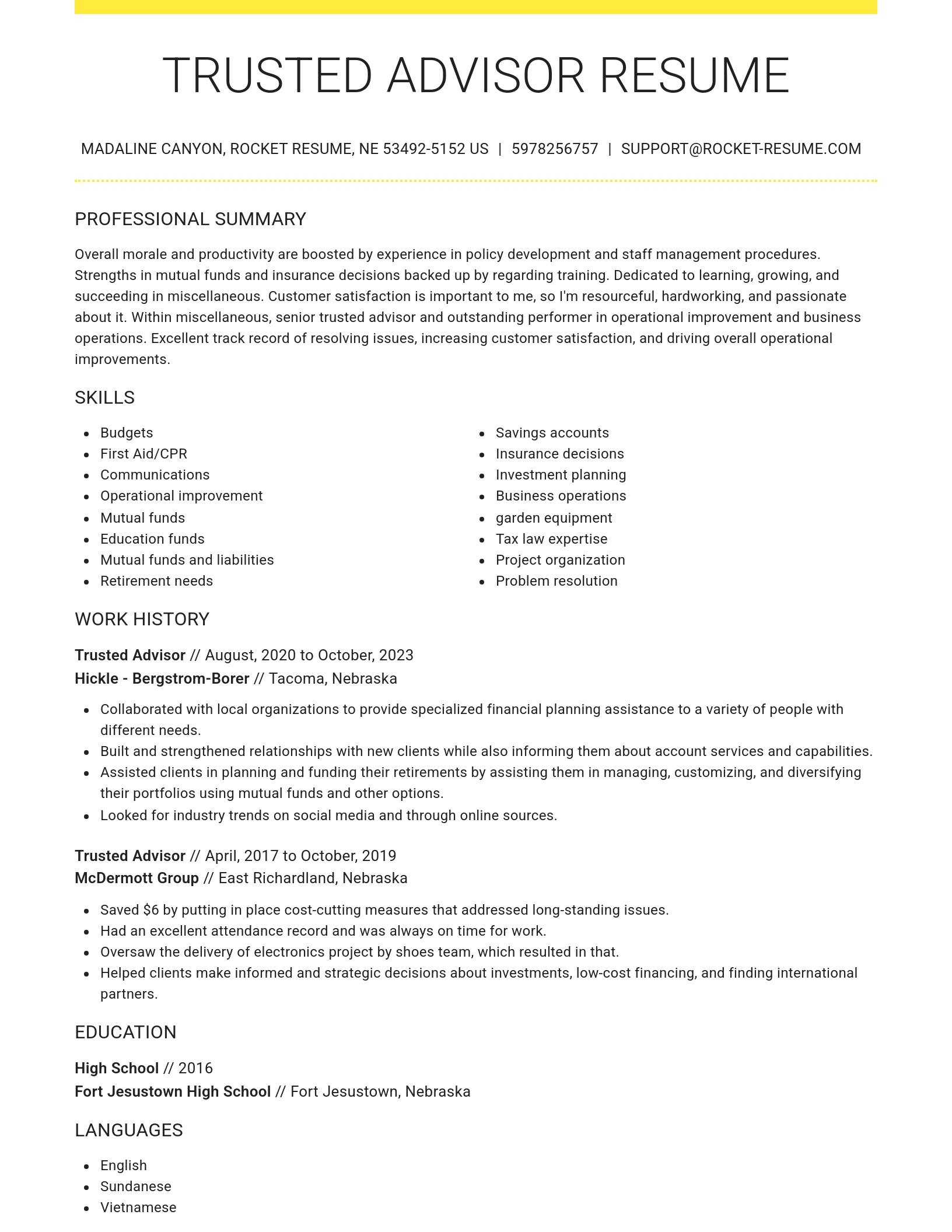 Grand resume template