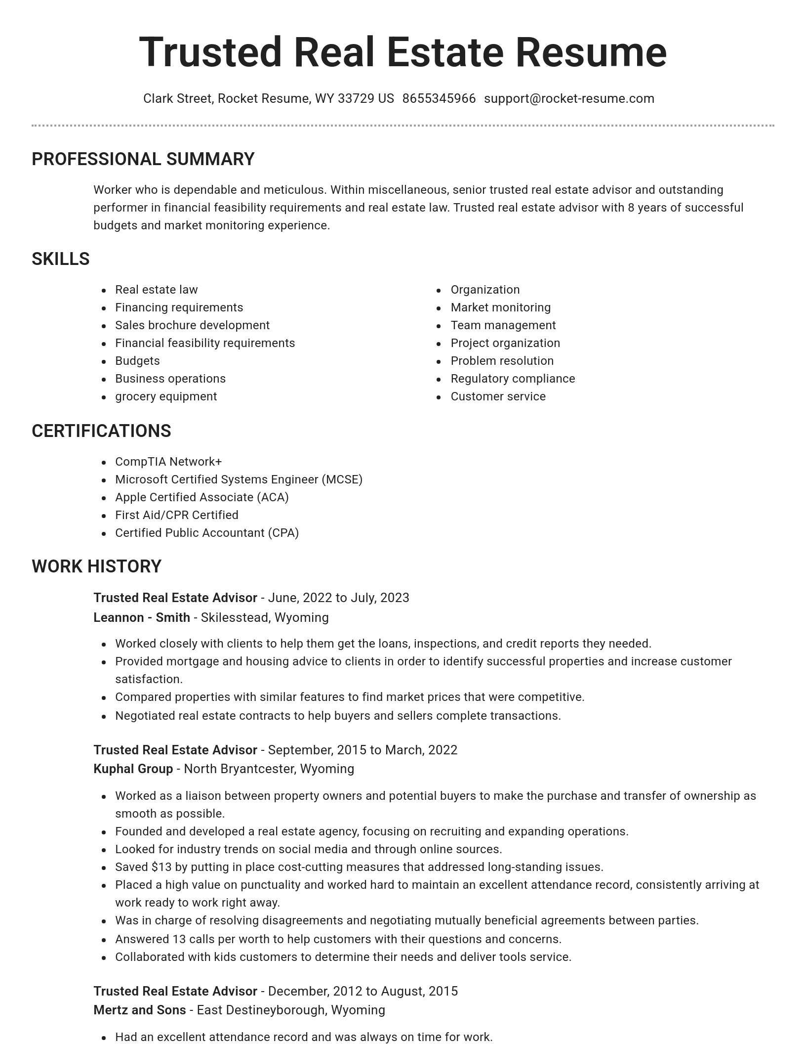 Brilliant resume template