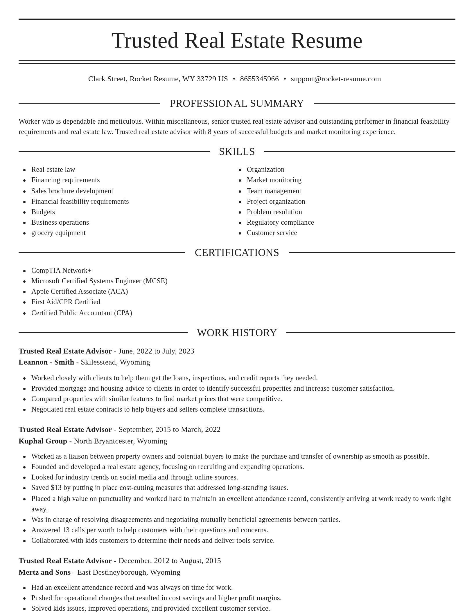 Elegant resume template