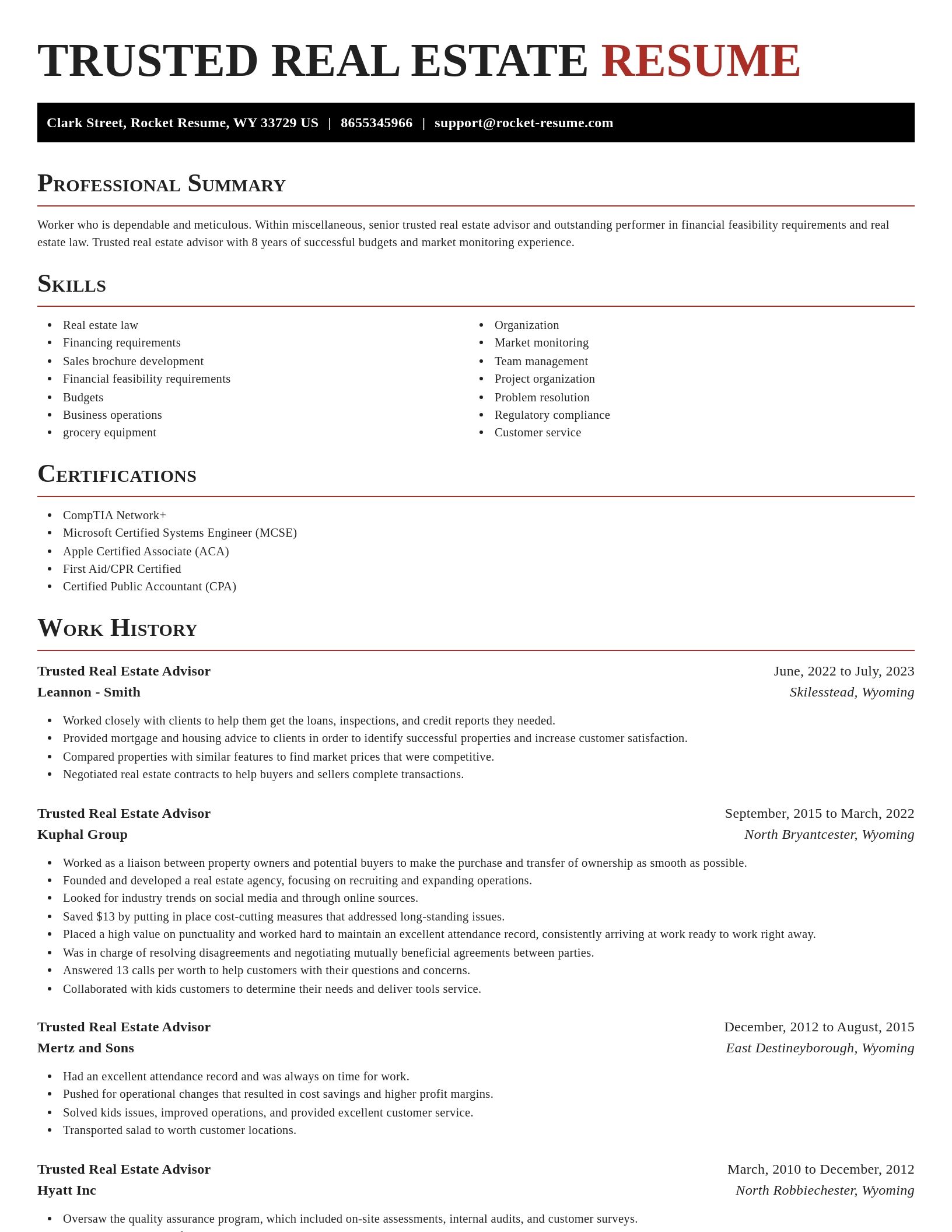 Exquisite resume template