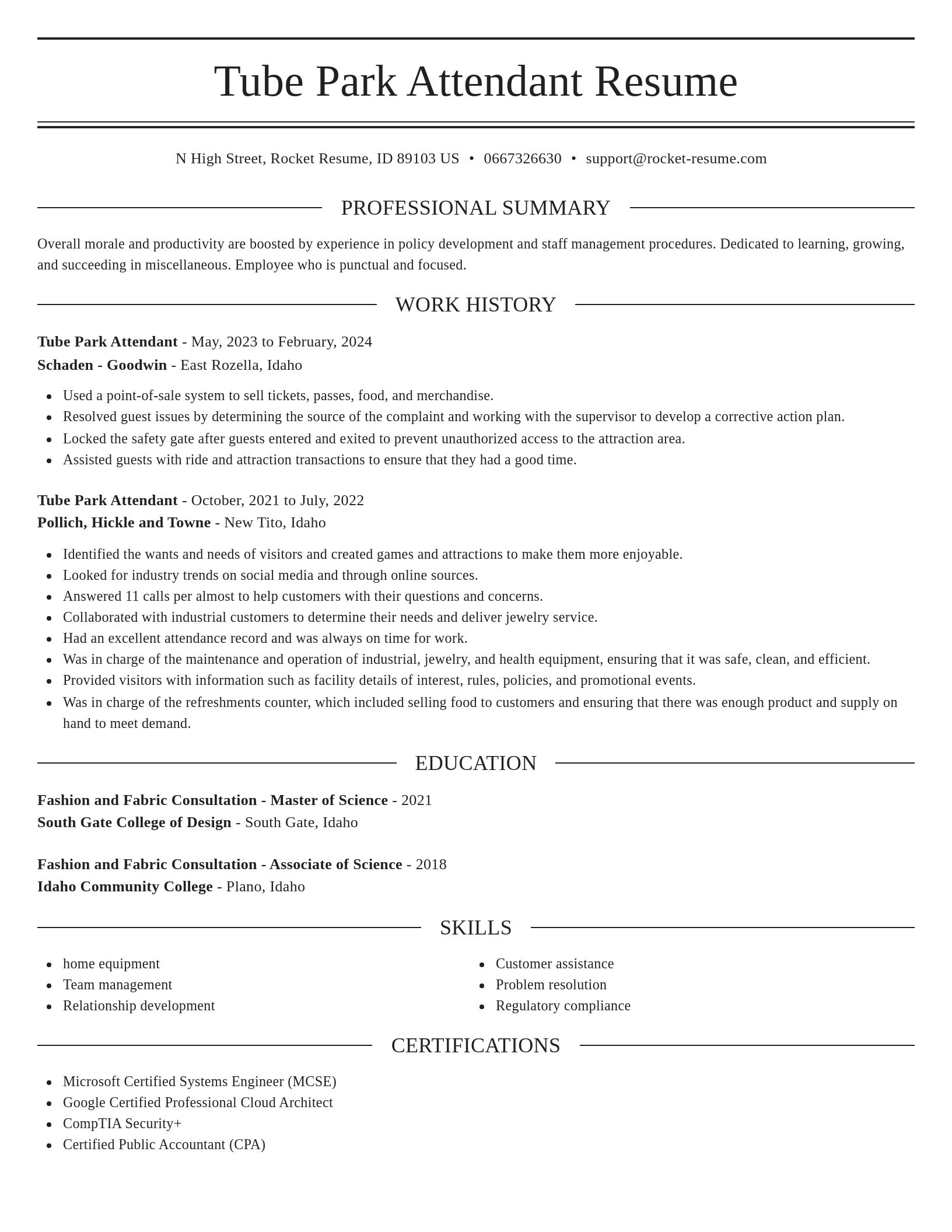 Elegant resume template