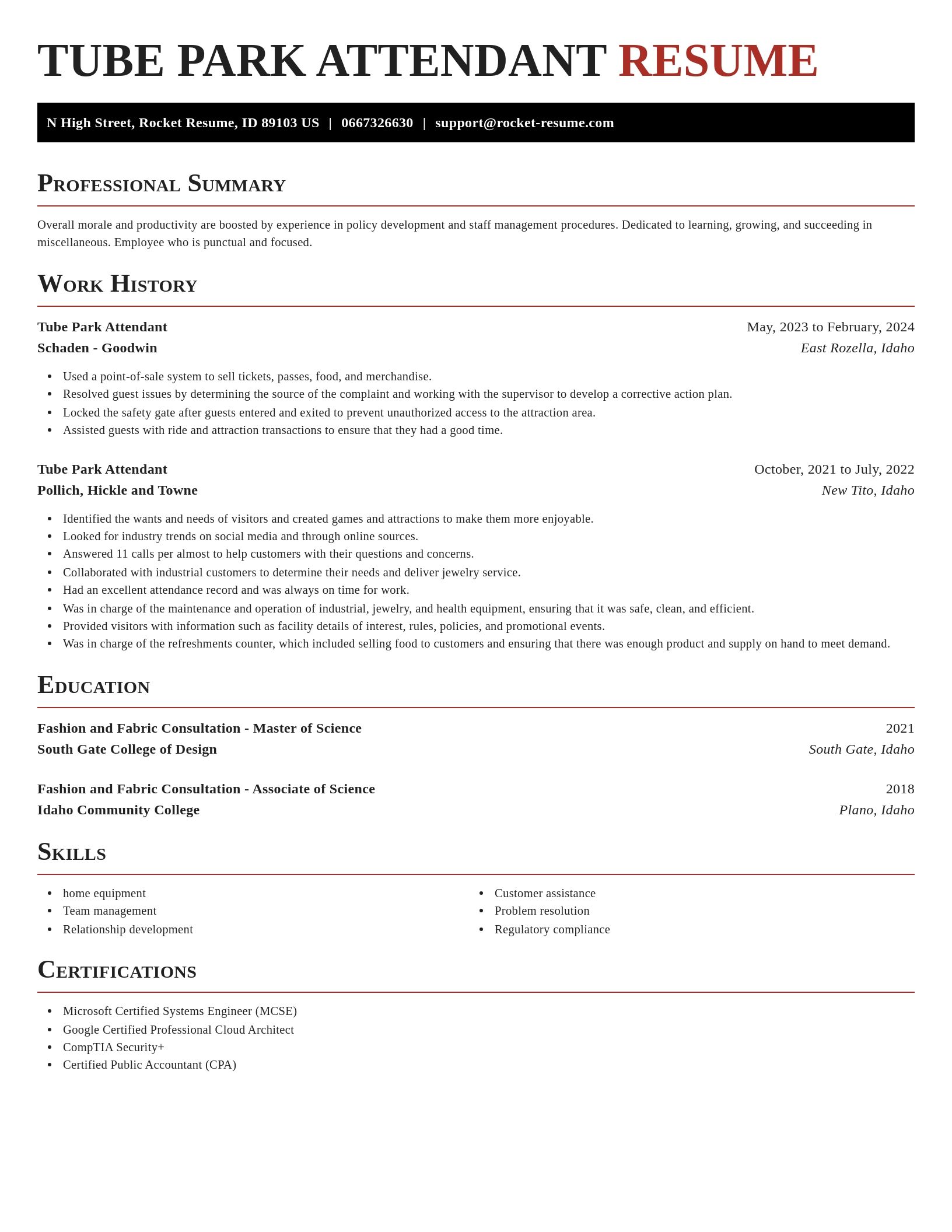 Exquisite resume template