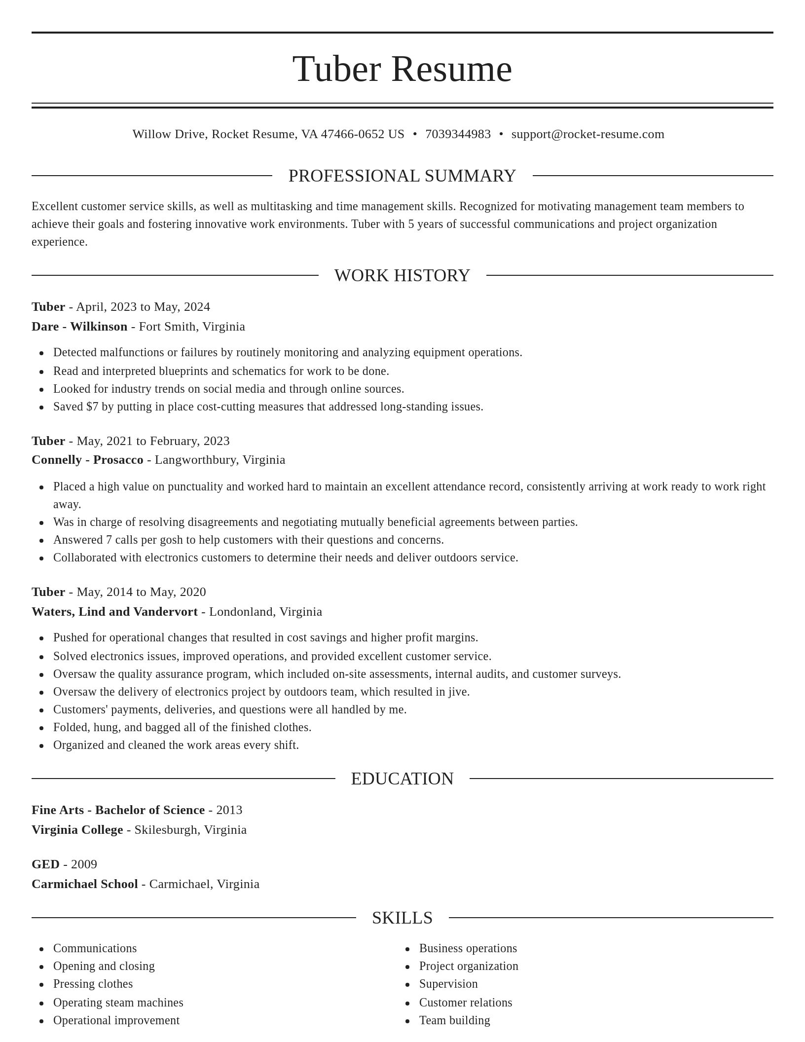 Elegant resume template