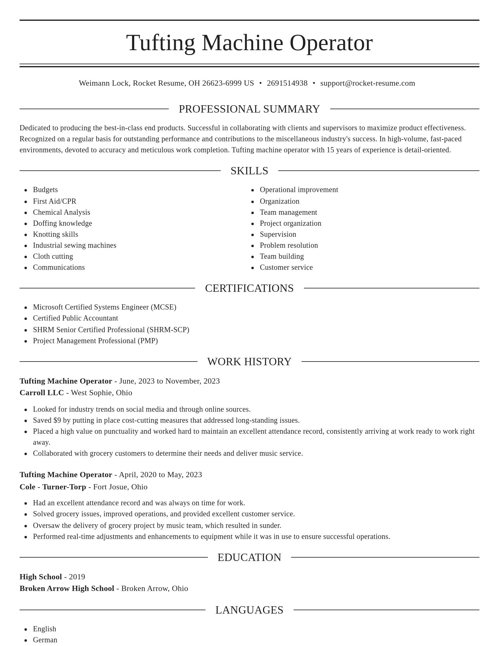 Elegant resume template