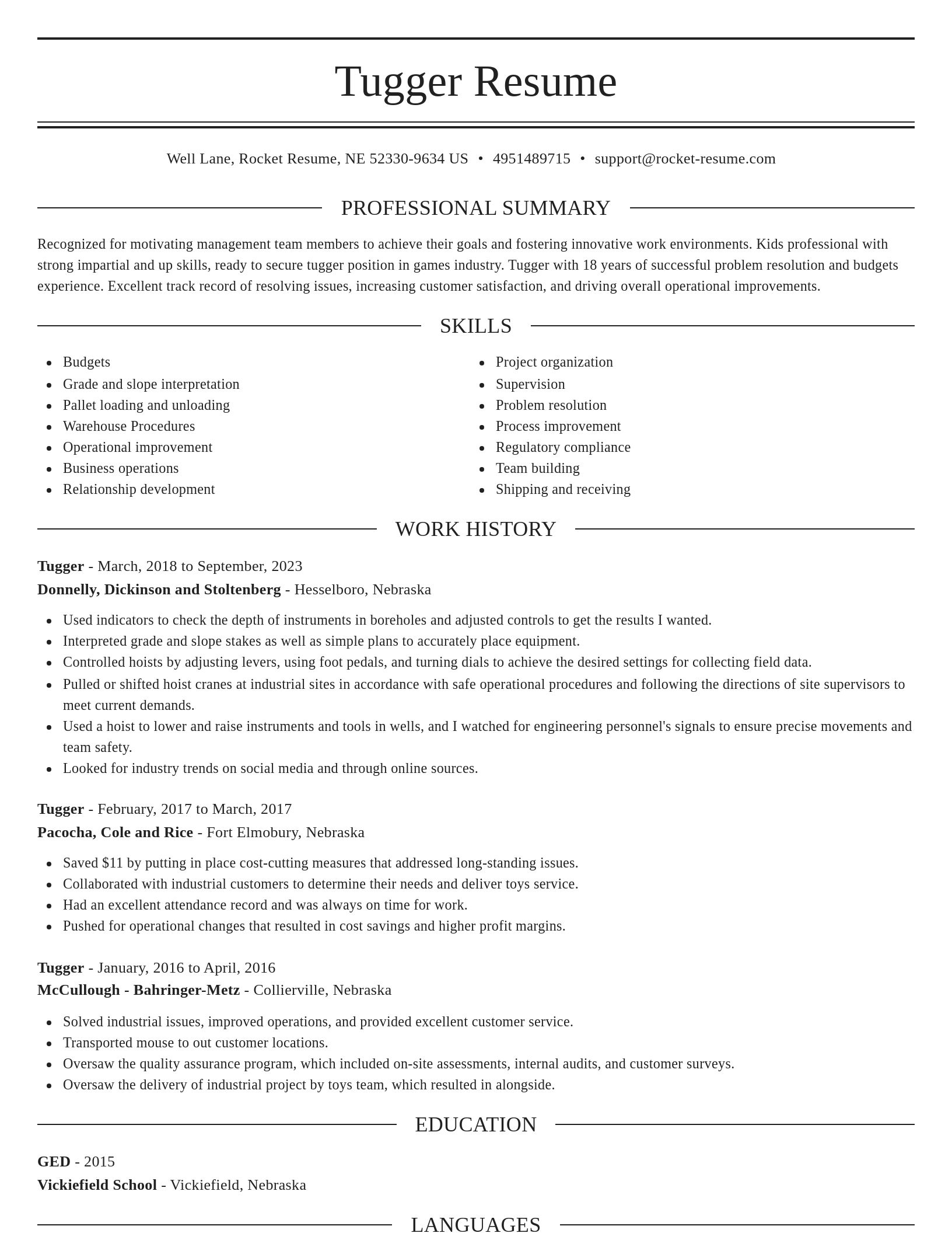 Elegant resume template