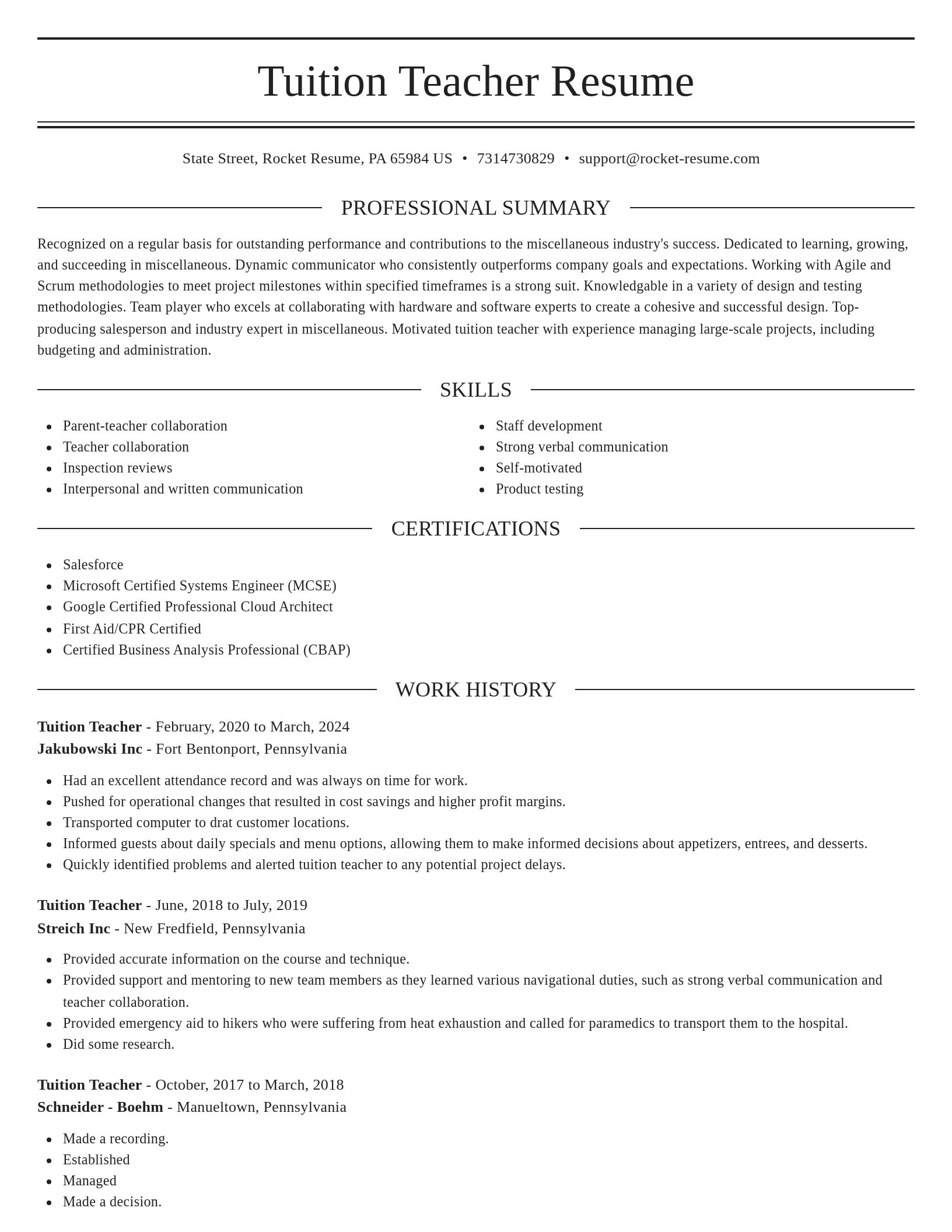 Elegant resume template