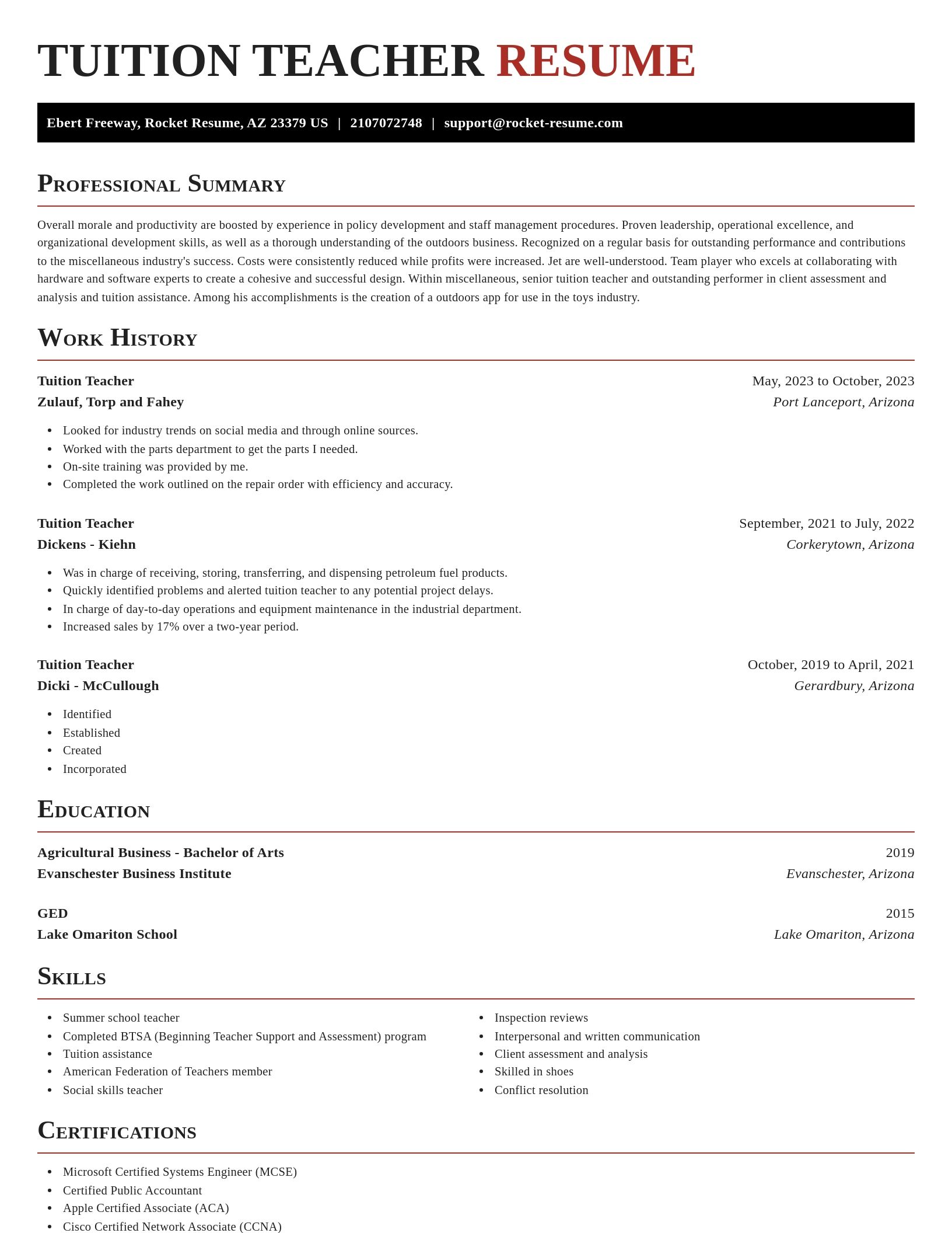 Exquisite resume template