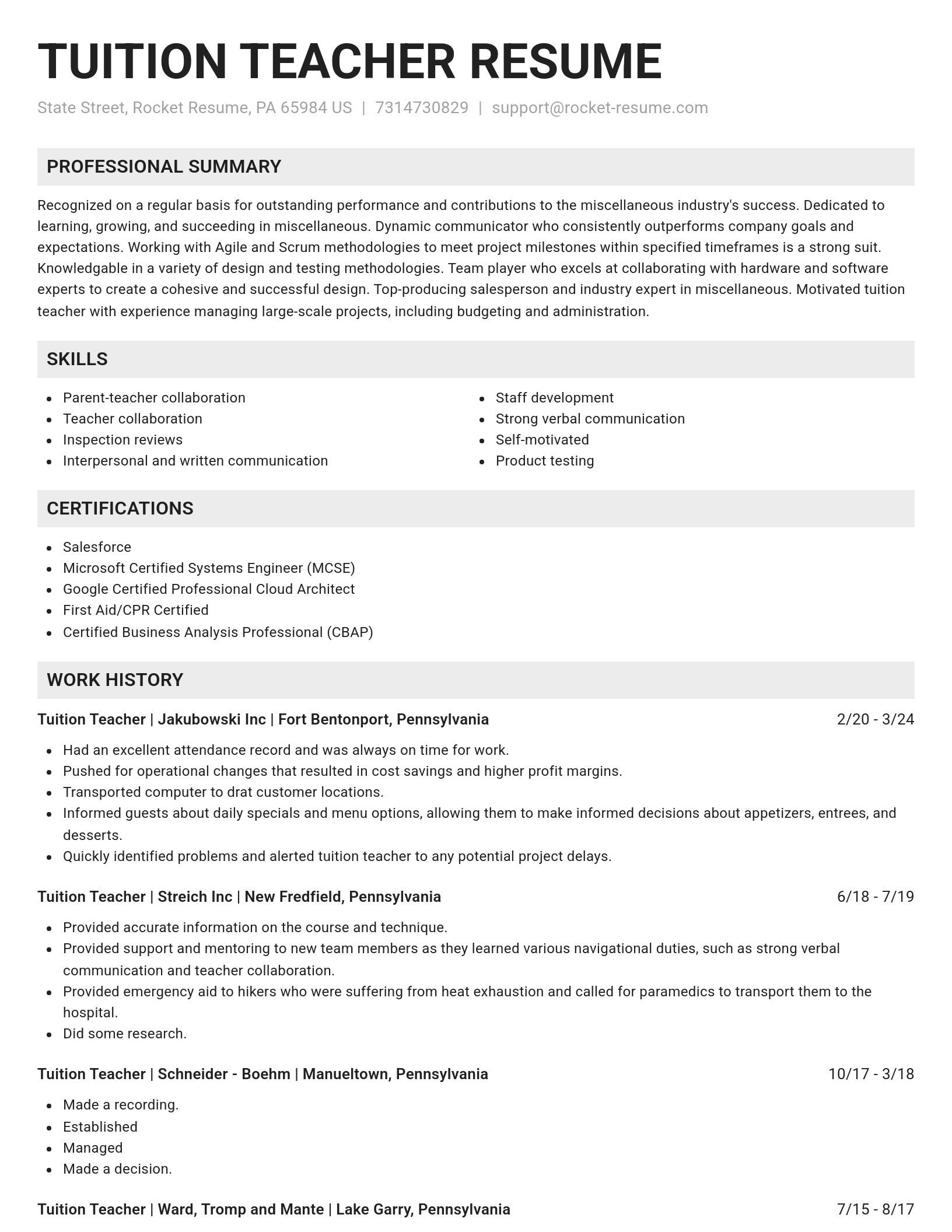 Genius resume template