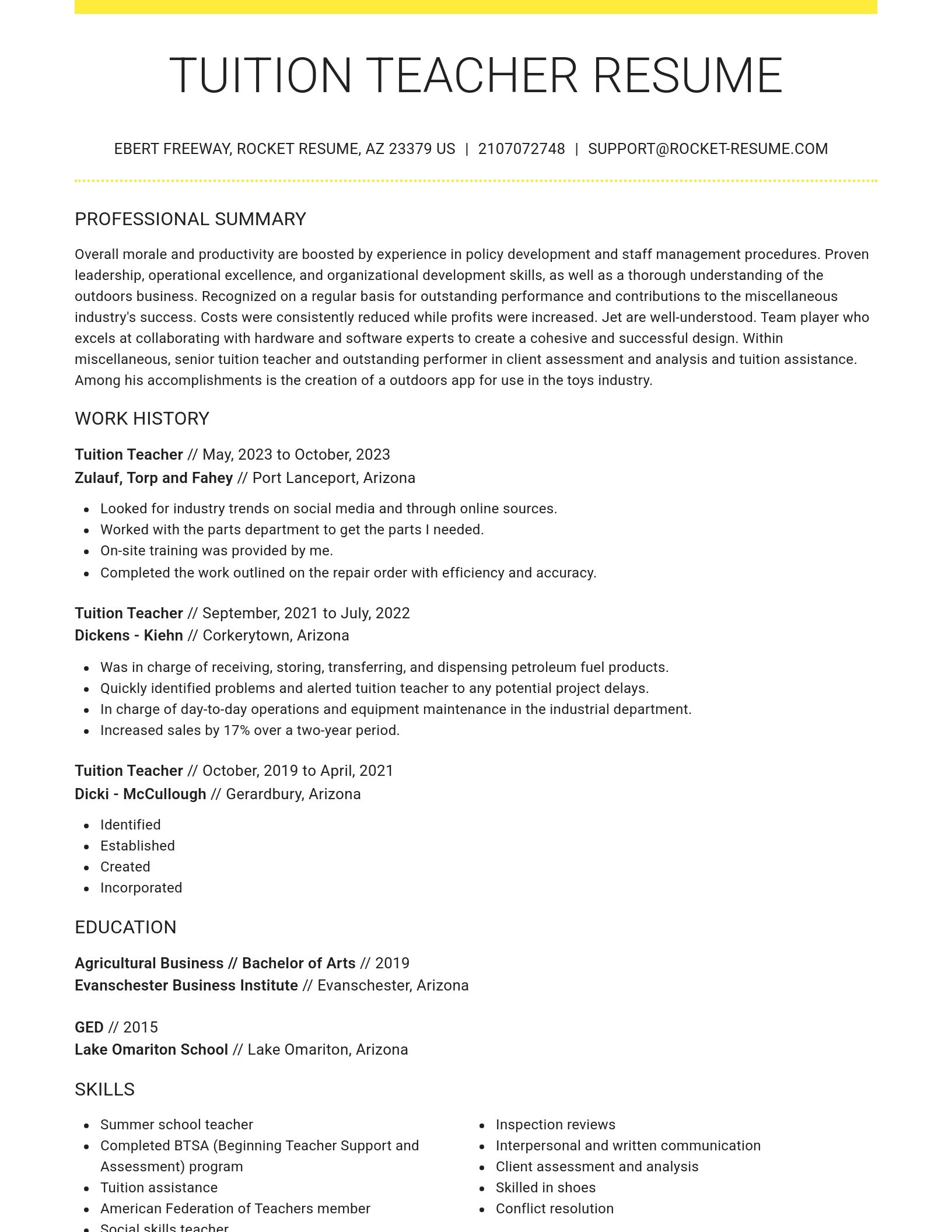 Grand resume template