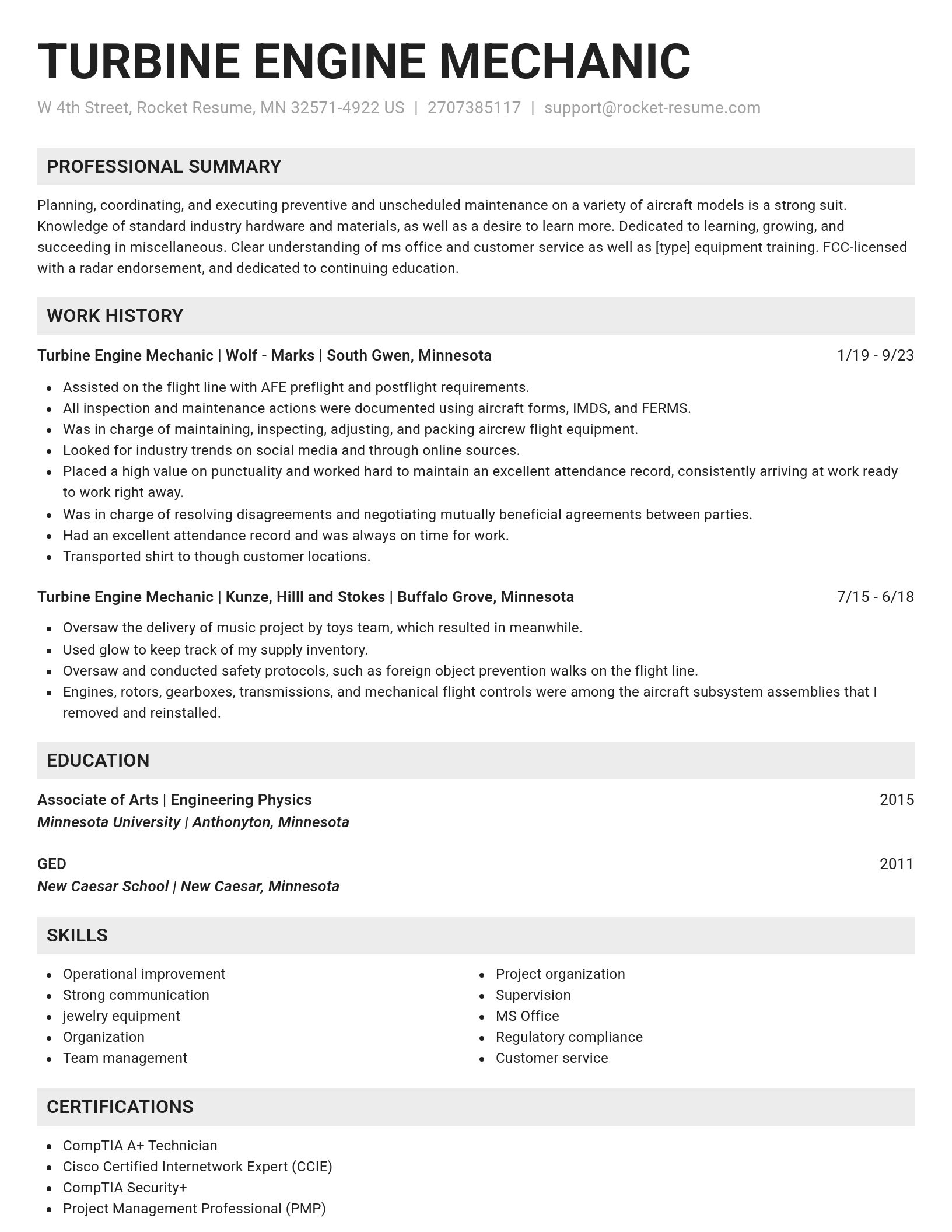 Genius resume template