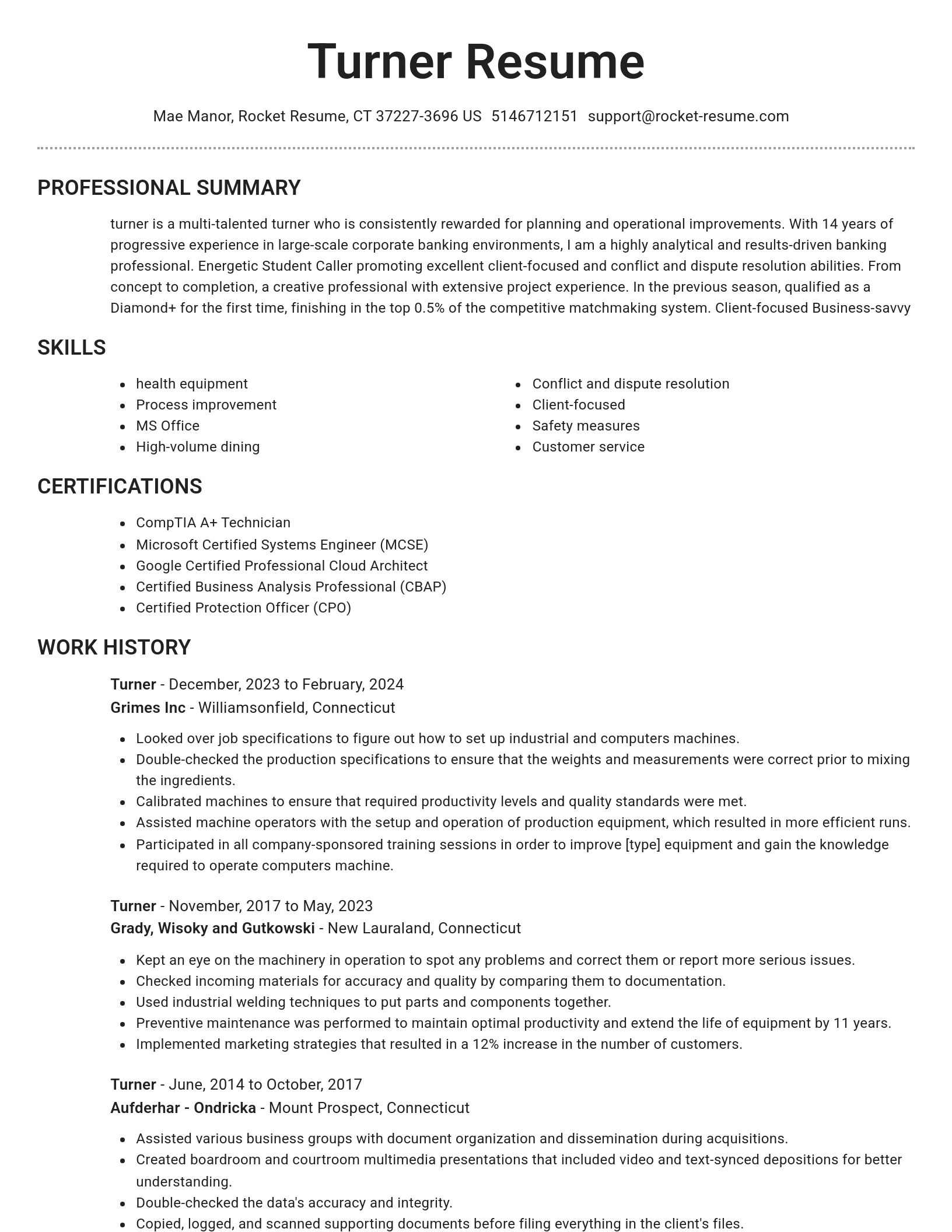 Brilliant resume template