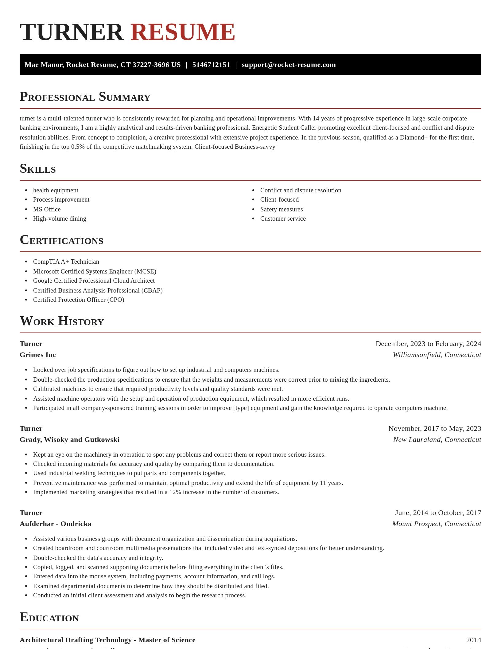 Exquisite resume template