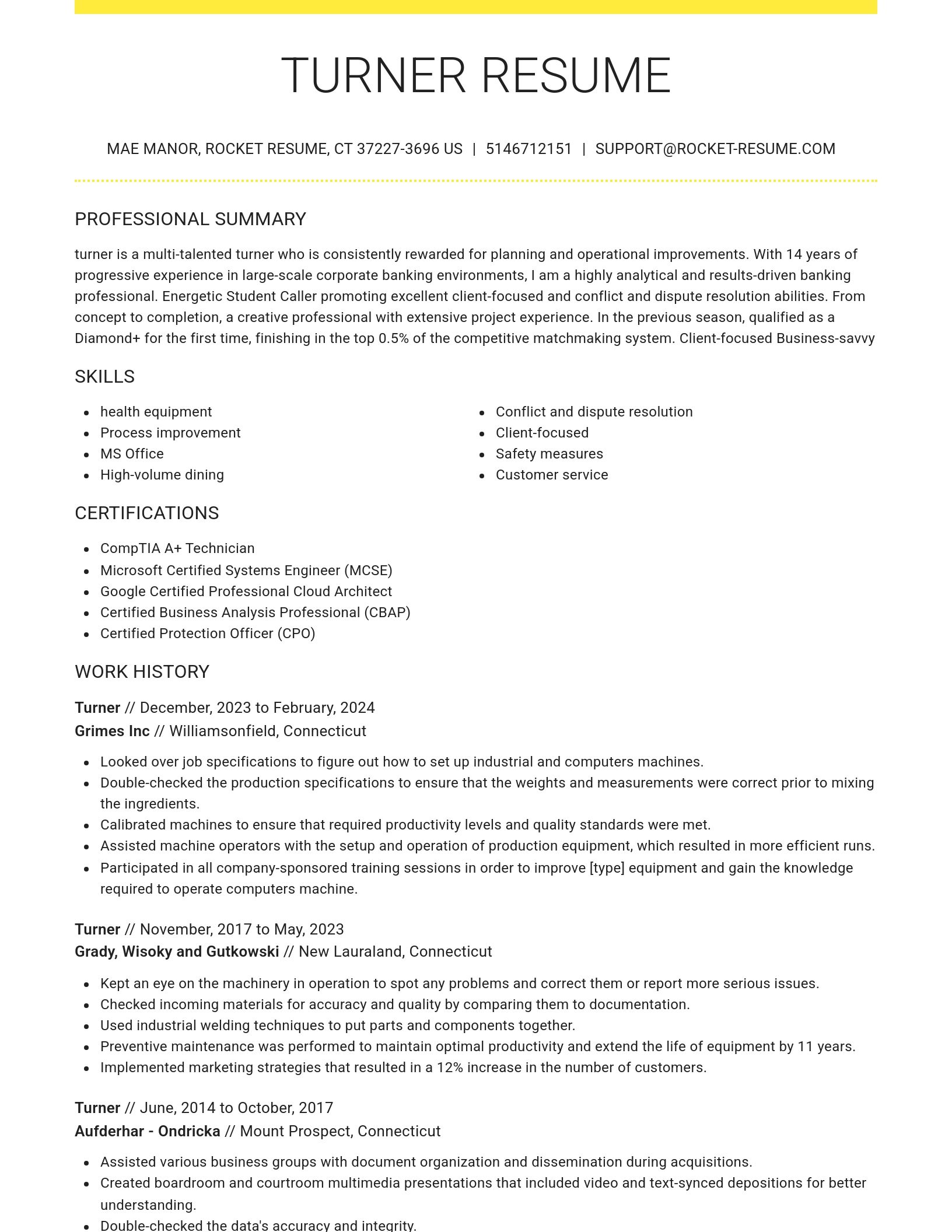 Grand resume template