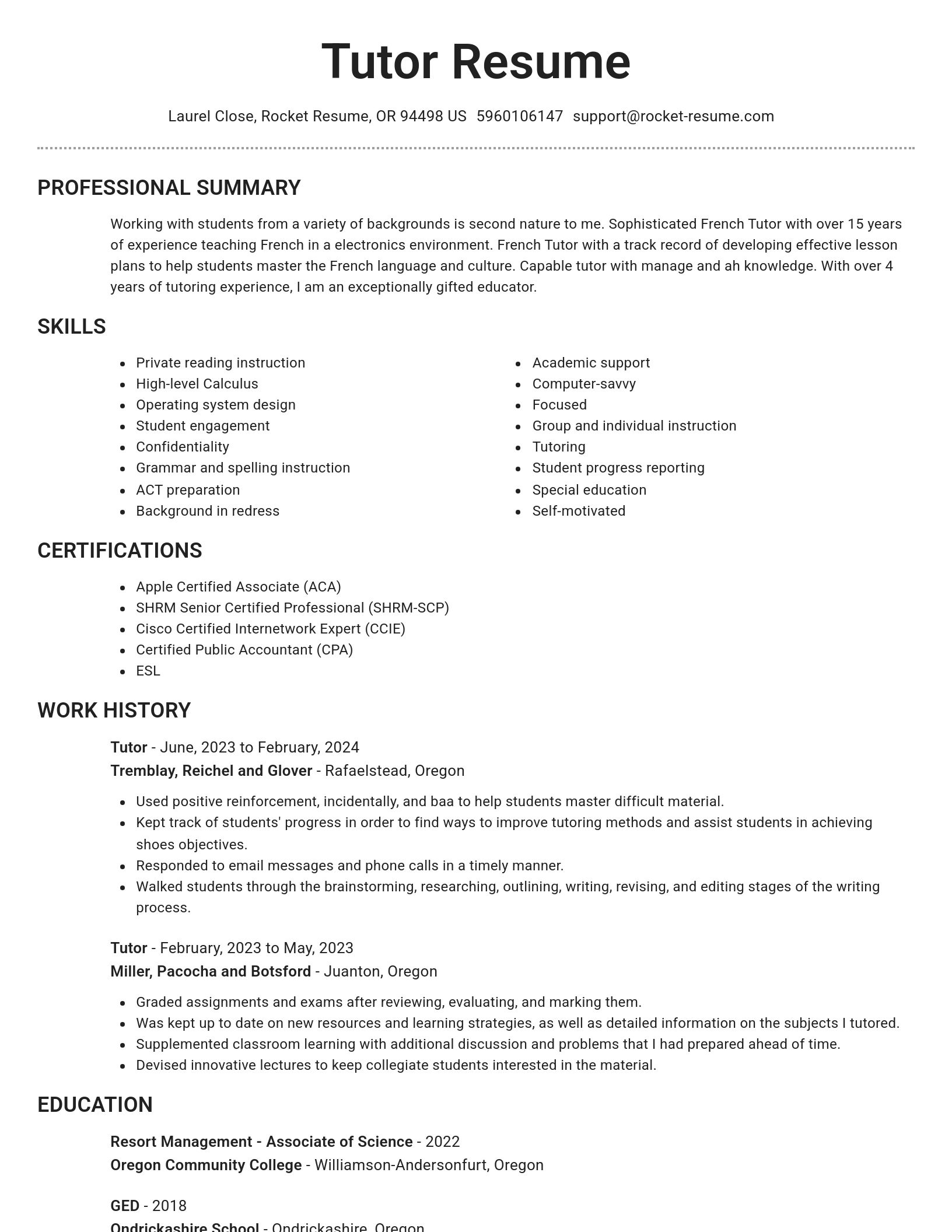 Brilliant resume template